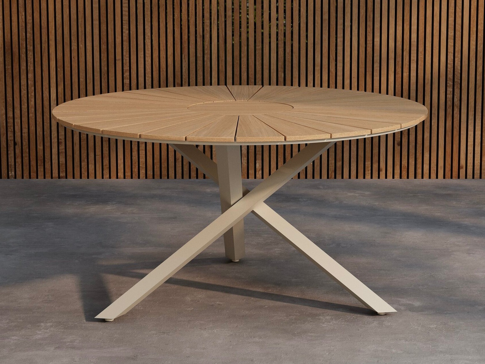 Mesa para o exterior Dallas 5223 (Bege + Teca)