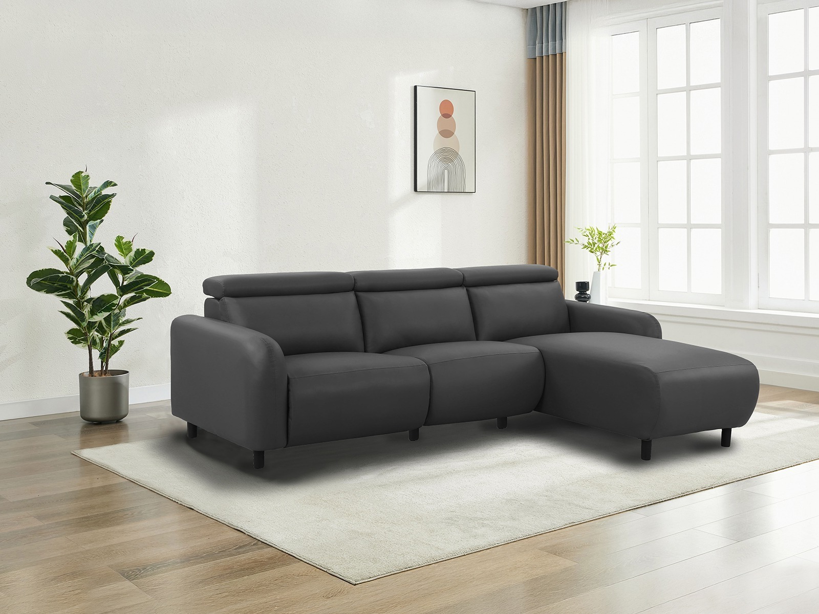 Reclinável de ângulo suave Denton 1509 (Cinzento escuro)