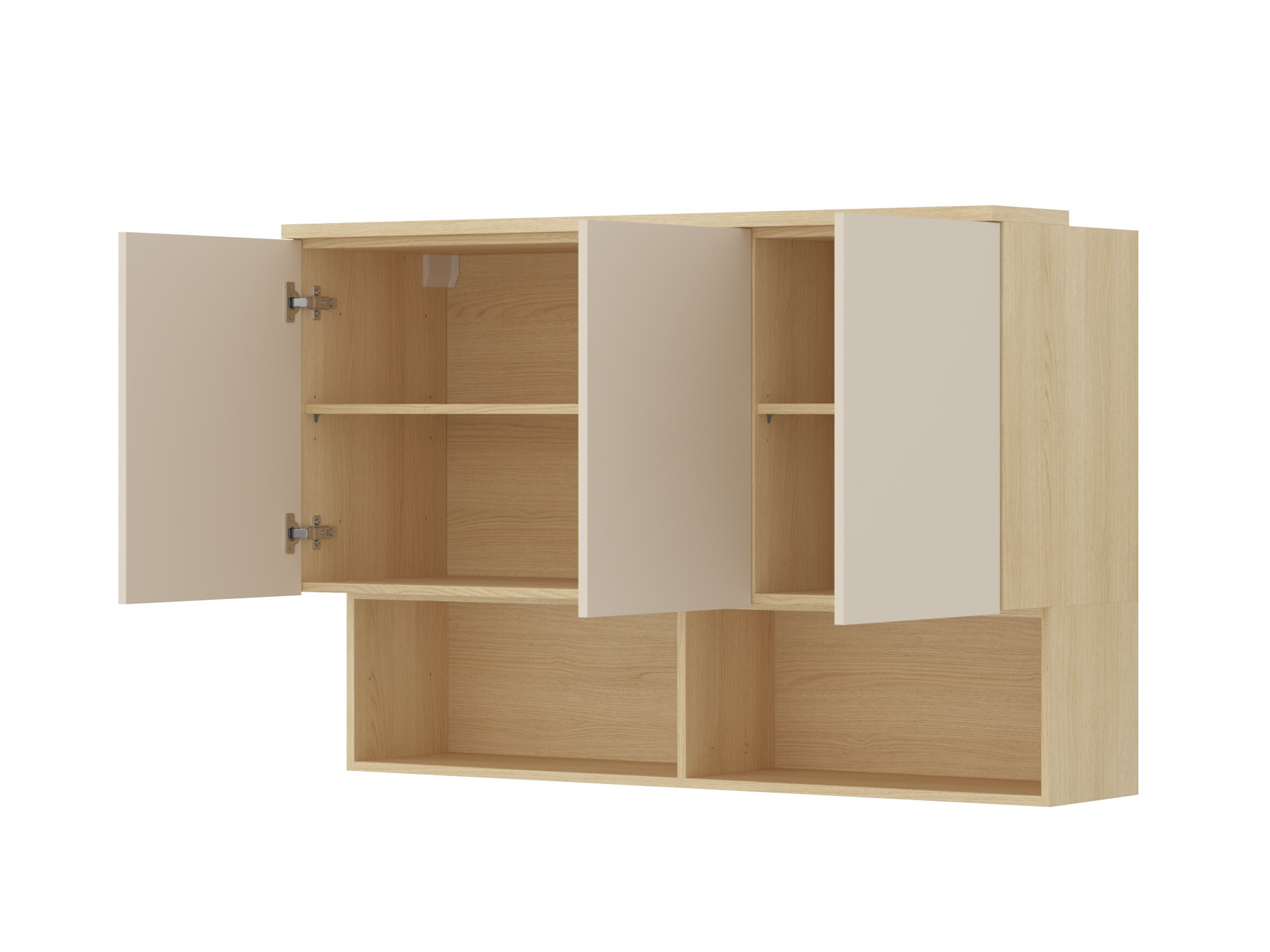 Conjunto de mobiliário Nolcala 123 (Carvalho + Bege)