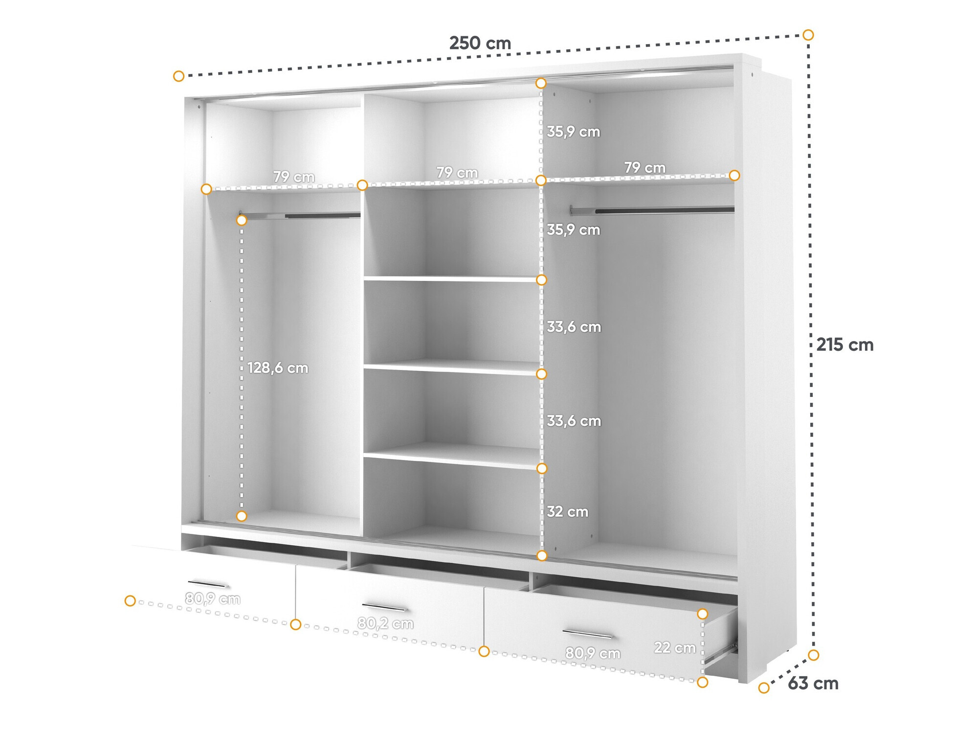 Roupeiro Fresno 100 (Preto)