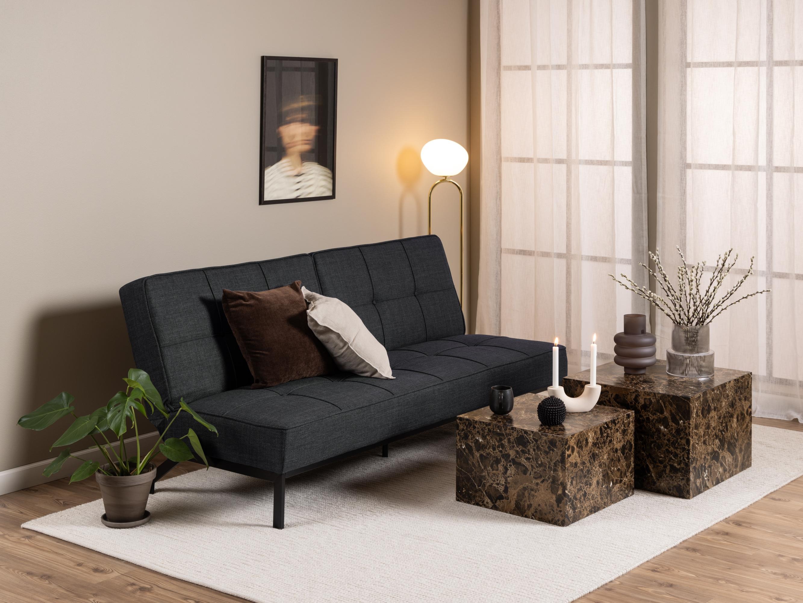 Sofá-cama Norsica 243 (Cinzento escuro)