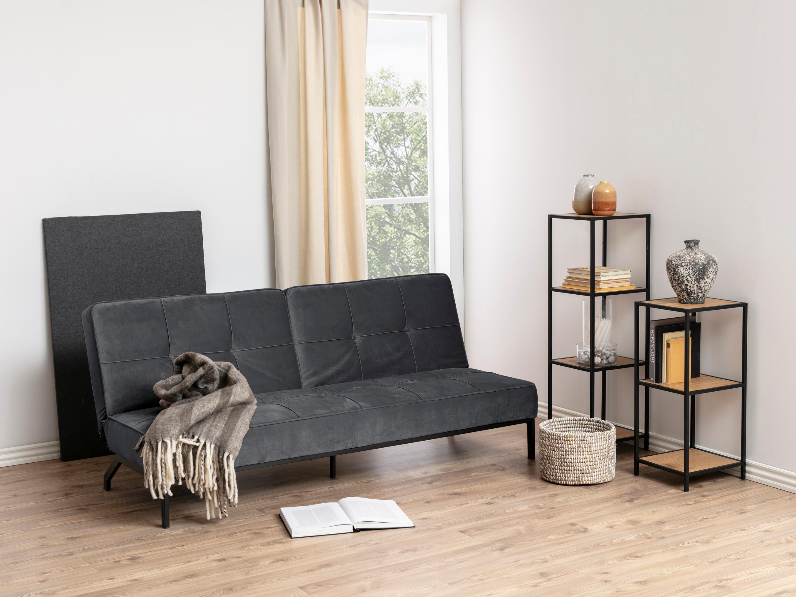 Sofá-cama Norsica 243 (Cinzento)