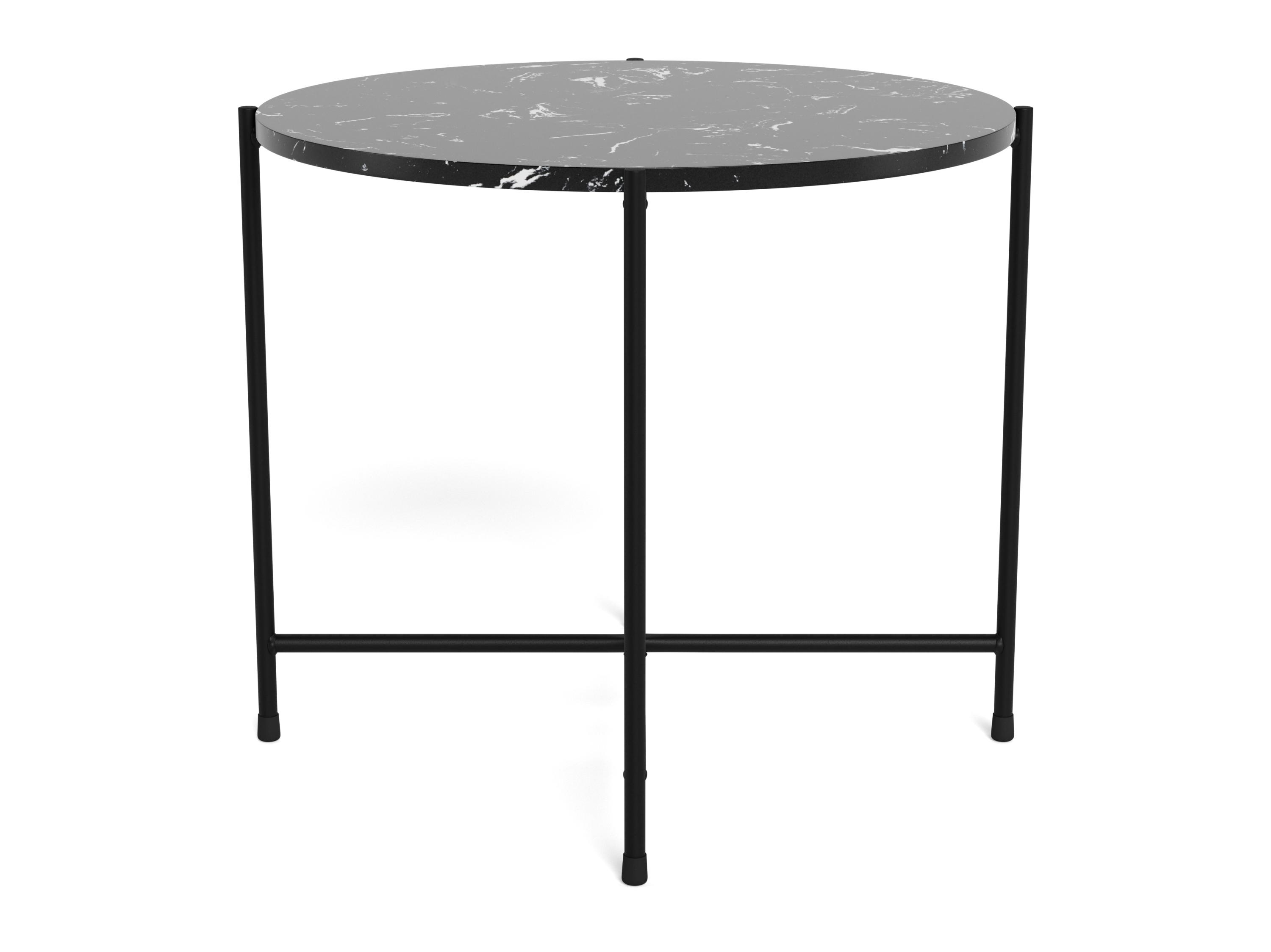 Mesa de apoio Norsica 608 (Mármore preto + Preto)