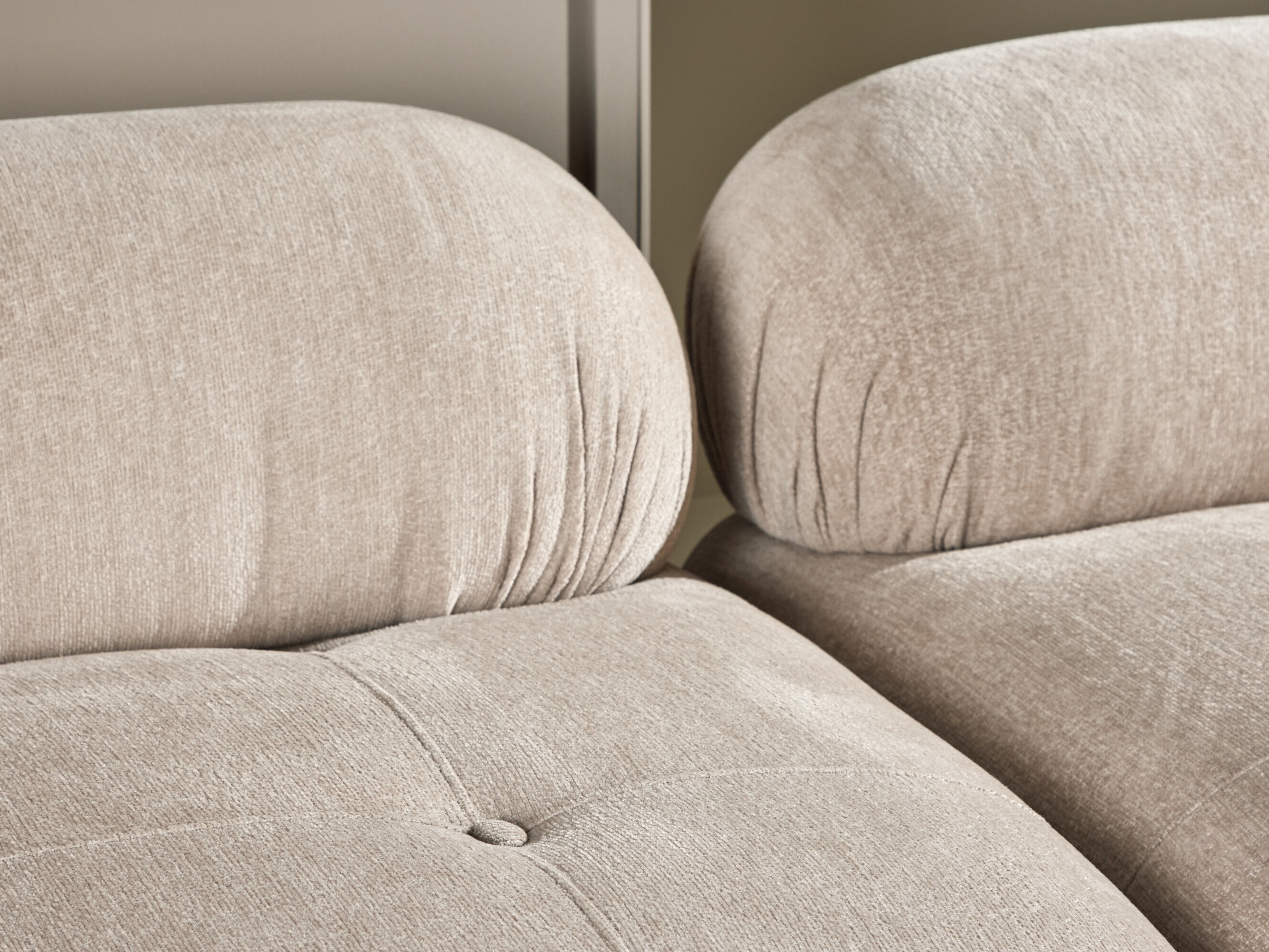 Sofá modular Evardale 104 (Bege + Prateado)