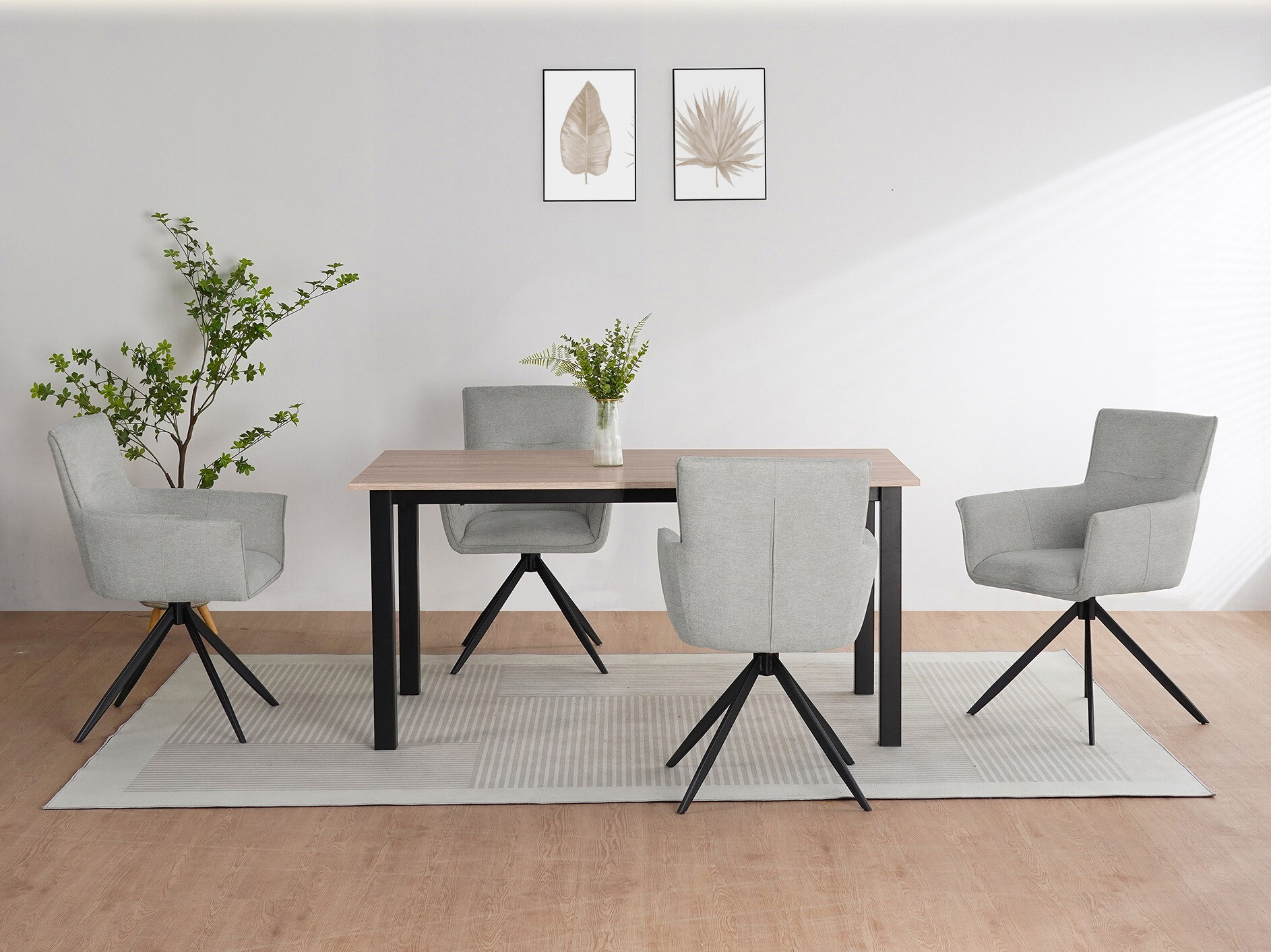Mesa Denton 1549 (Preto + Carvalho)