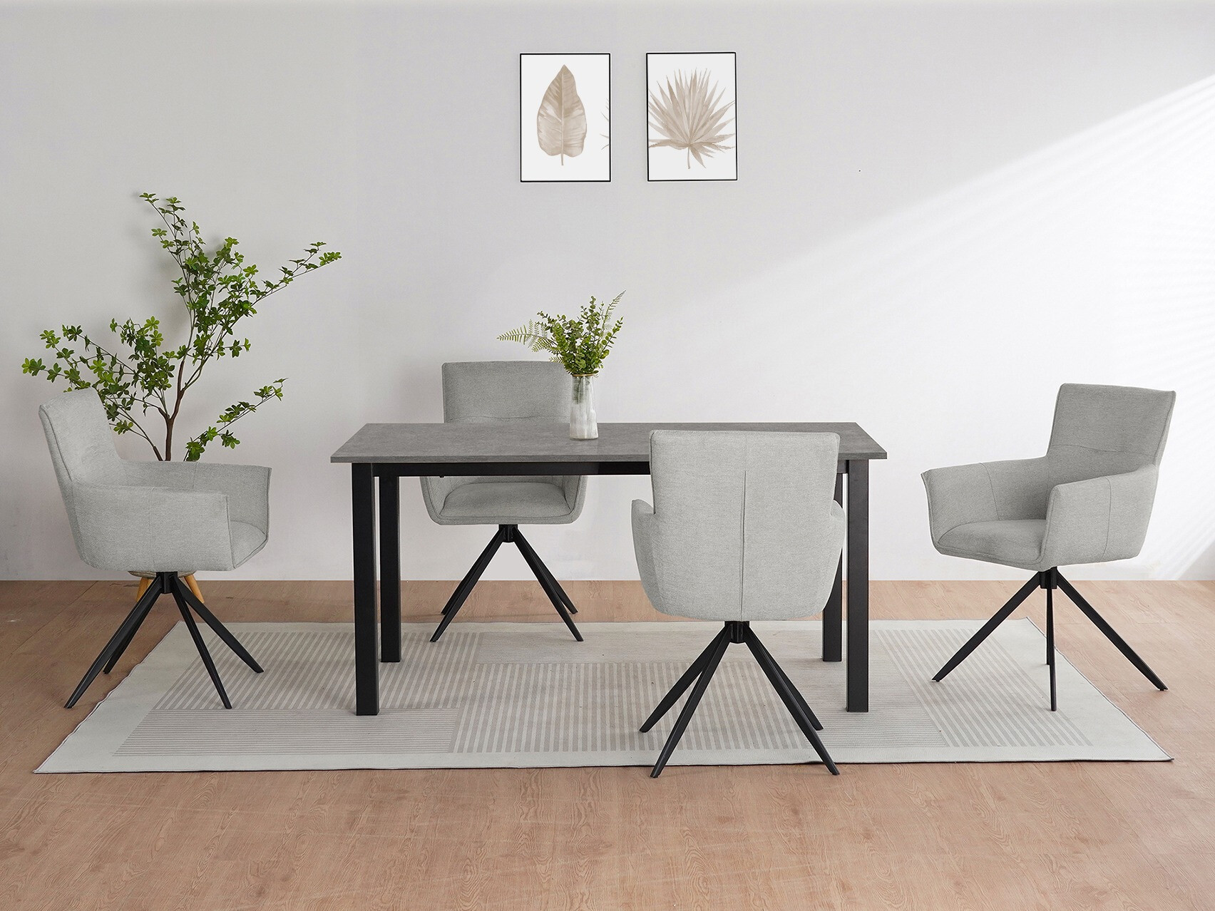 Mesa Denton 1549 (Preto + Cimento)