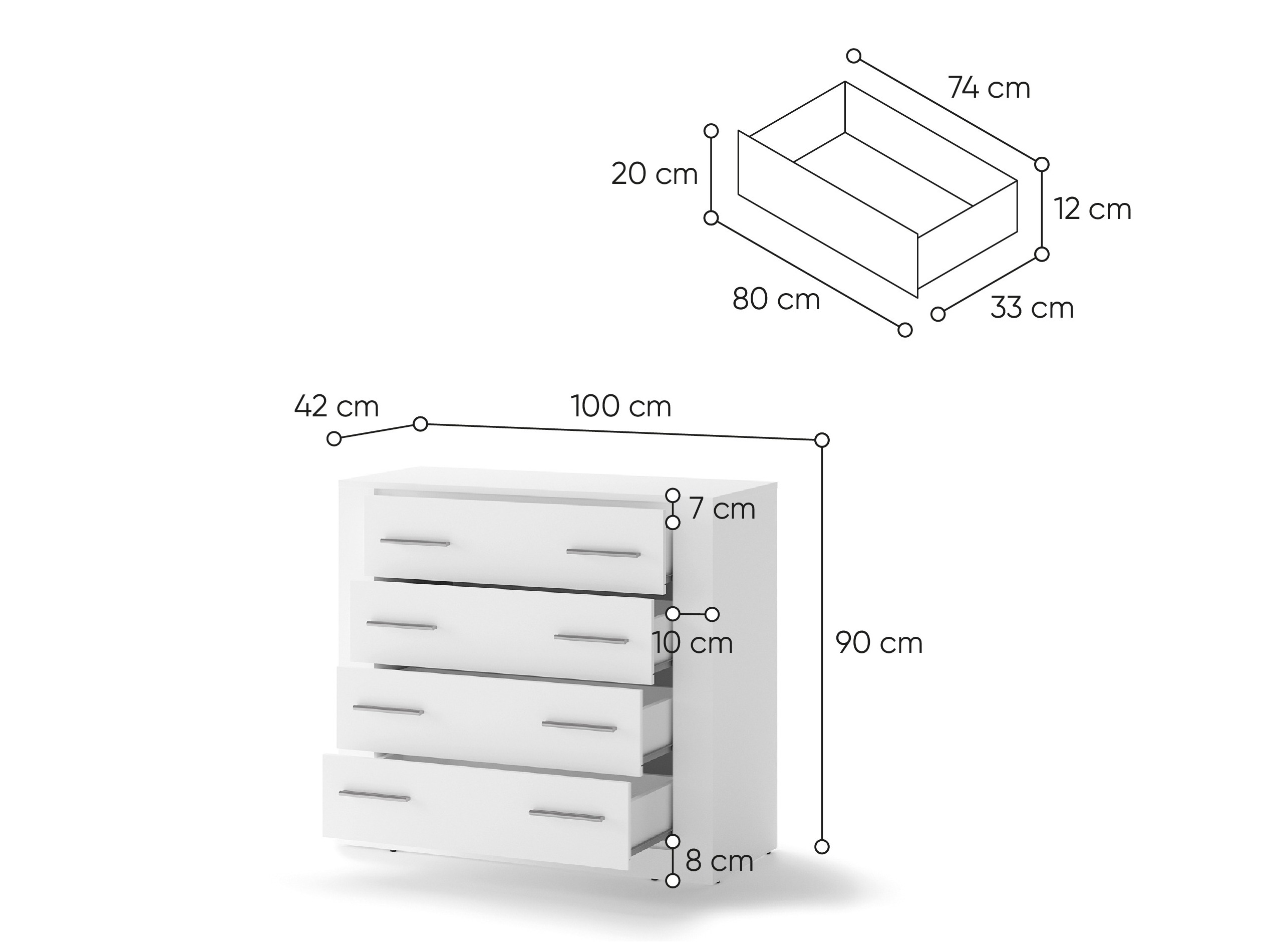 Cómoda Cirdelu 110 (Branco)