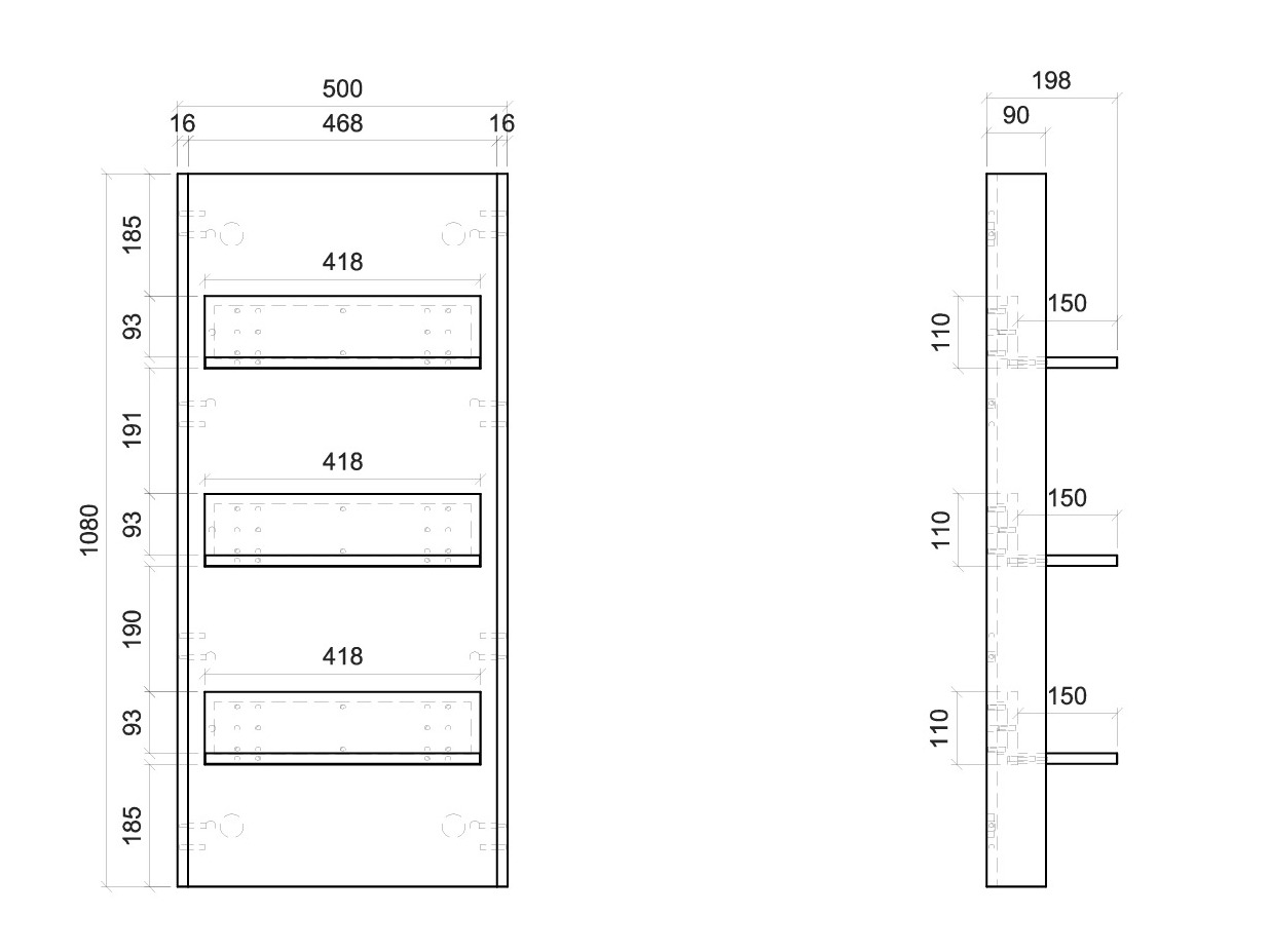 Estante de parede Tencati 104