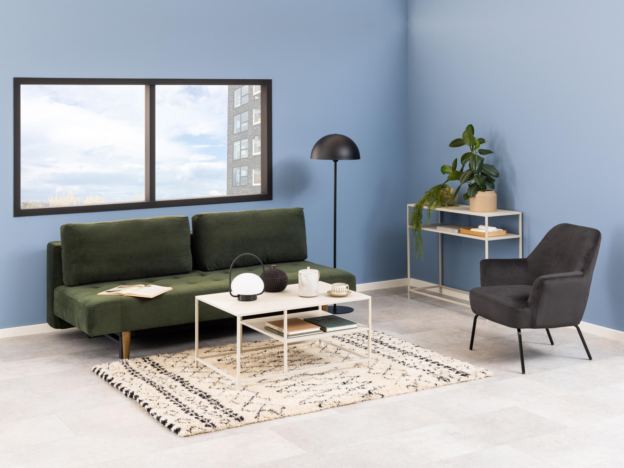 Sofá-cama Norsica 491 (Verde escuro)