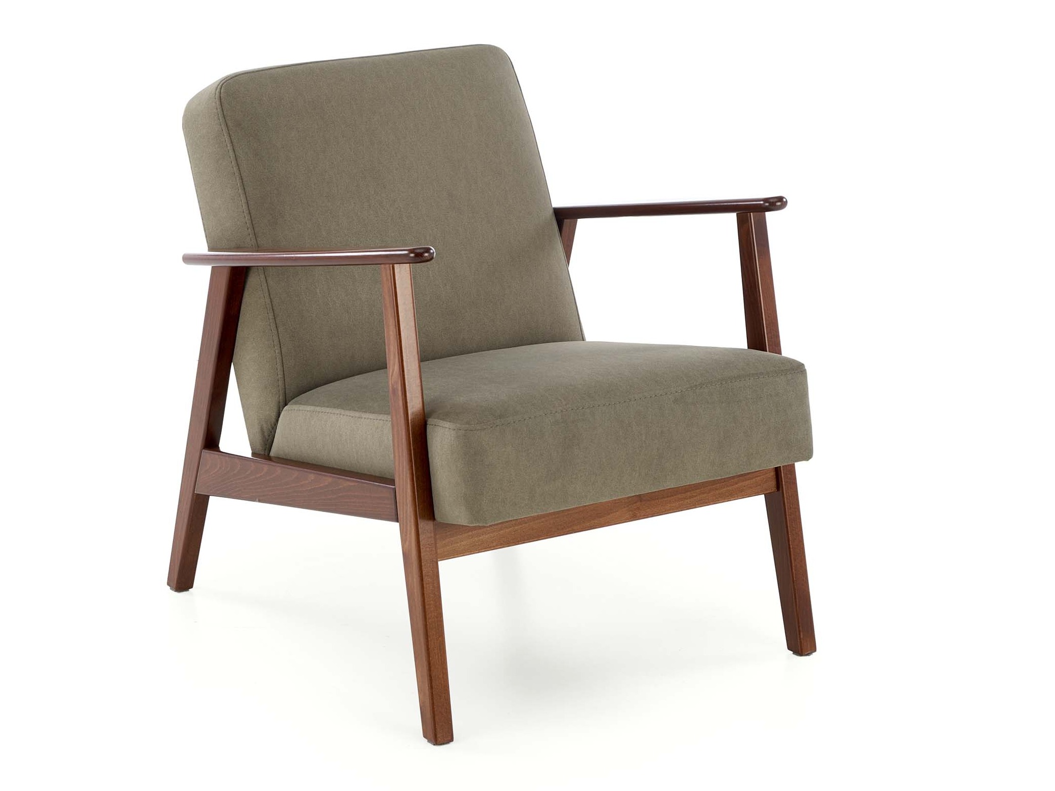 Poltrona Houston 2116 (Verde escuro + Nogueira)