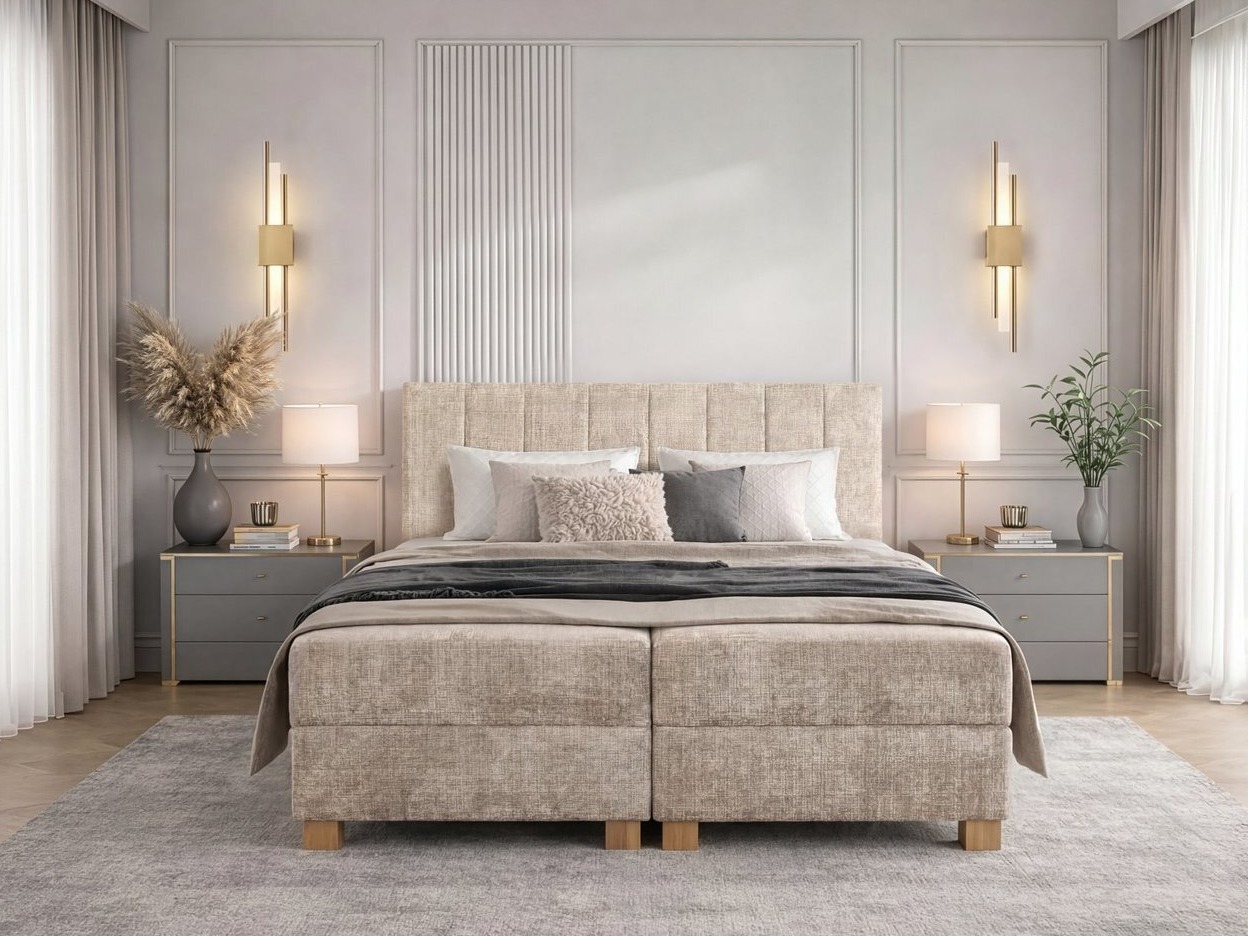 Cama continental Houston 2119 (Bege)