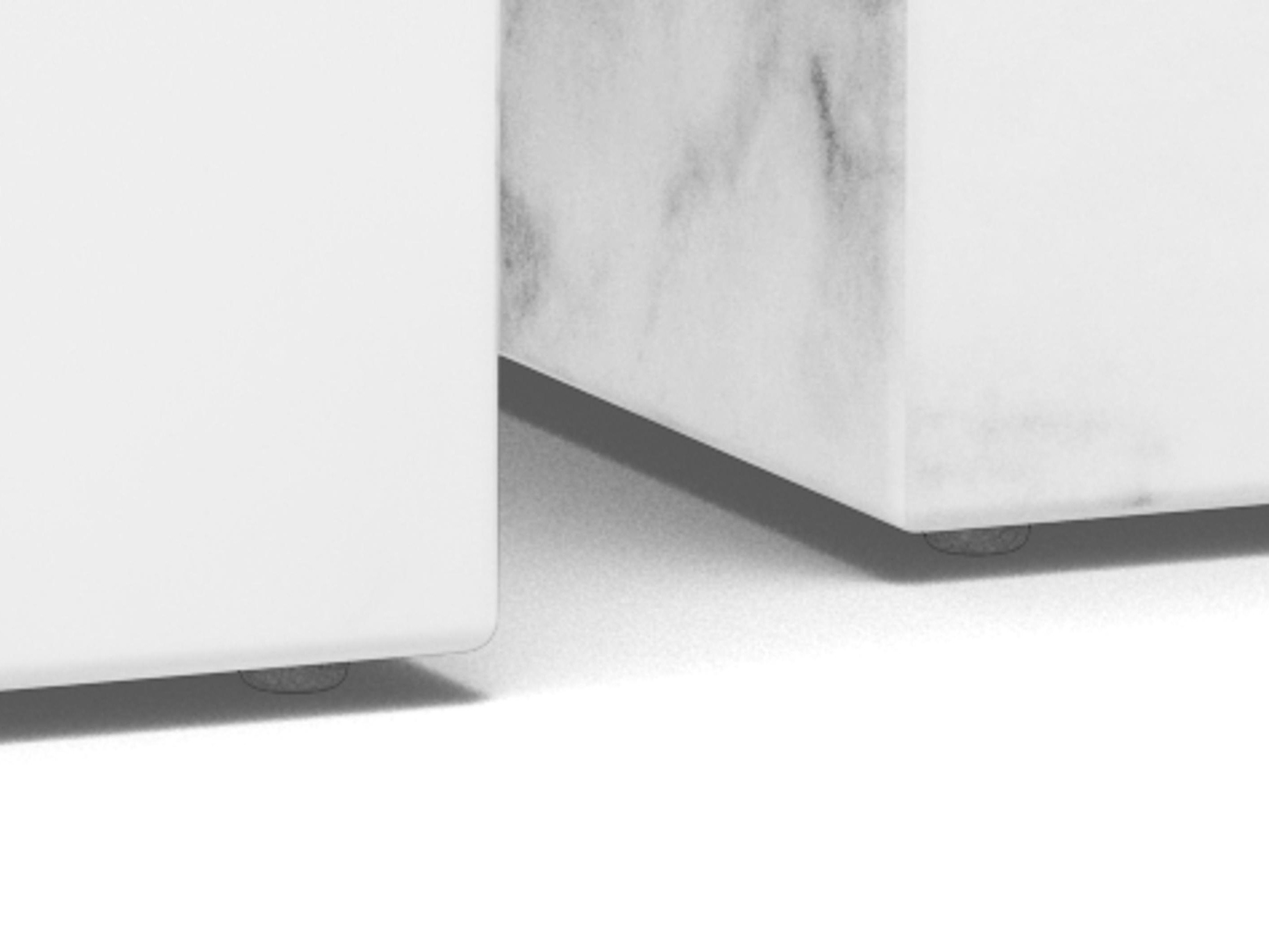 Conjunto de mesa de centro Norsica 603 (Marmore branco)