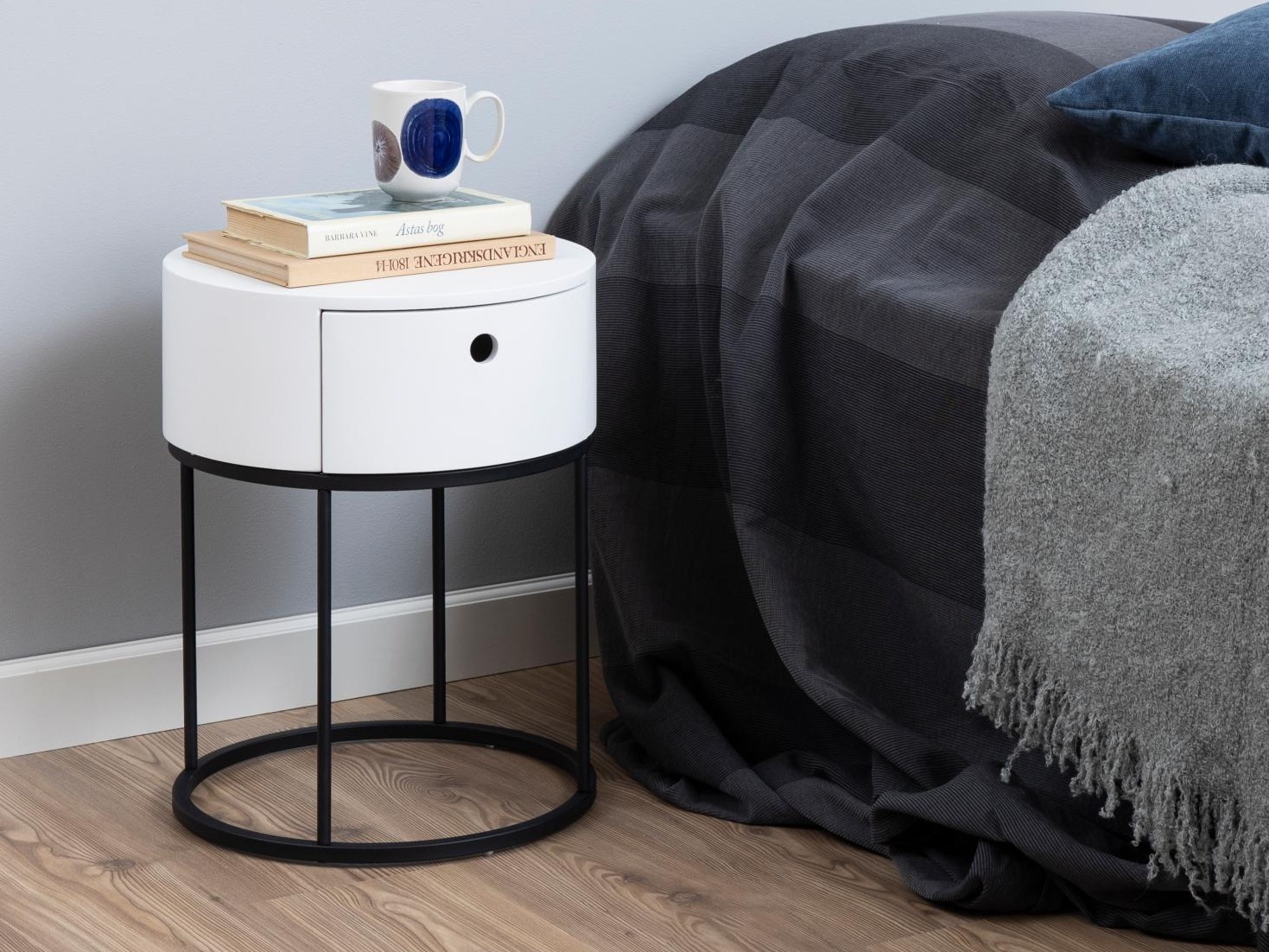 Mesa de apoio Norsica 595 (Branco + Preto)