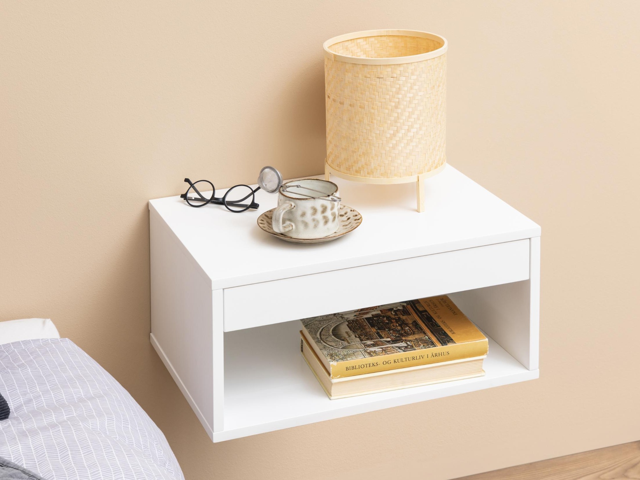 Mesa de cabeceira Norsica 600 (Branco)