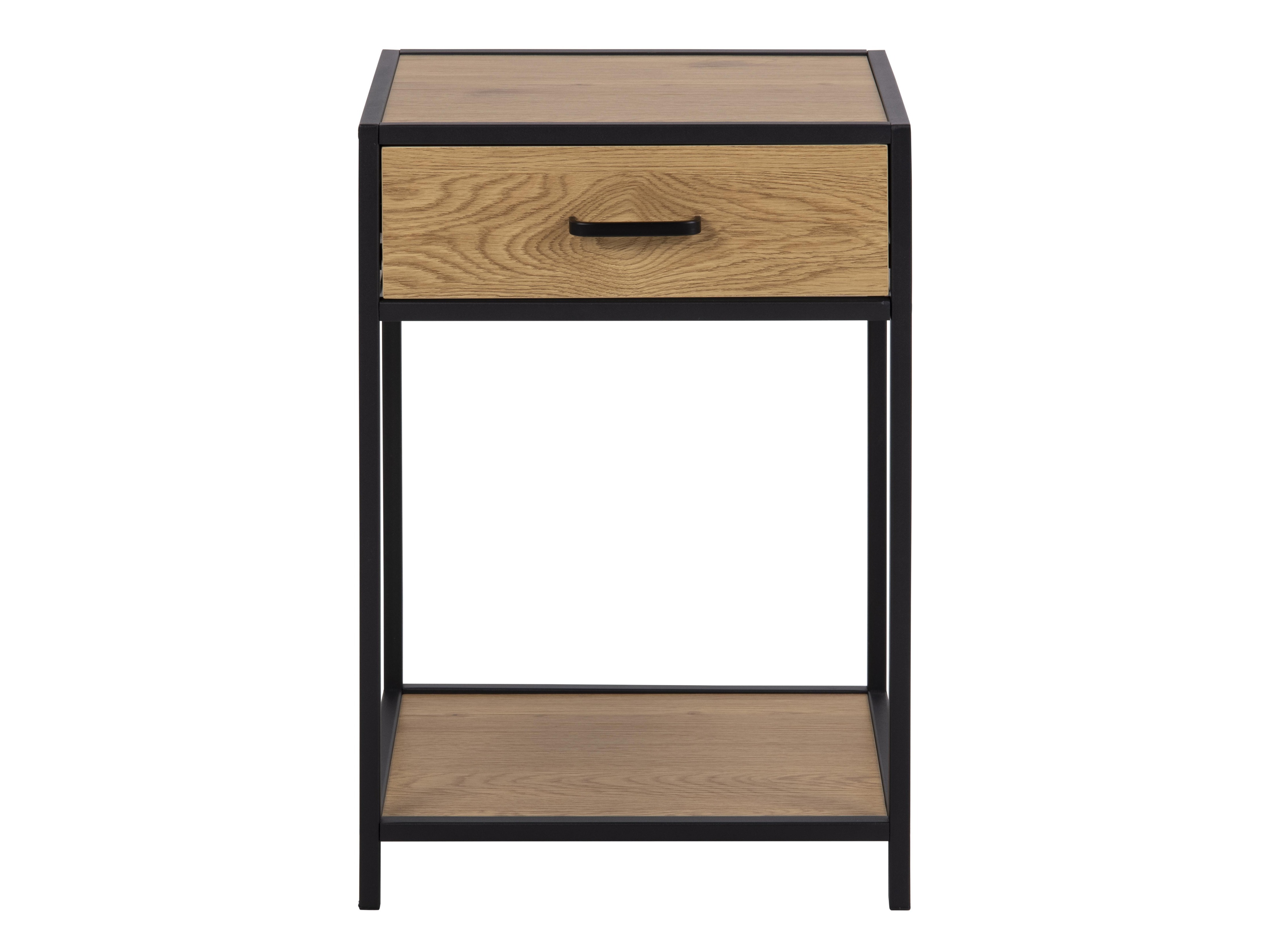 Mesa de cabeceira Norsica Sevferi 128 (Carvalho selvagem + Preto)