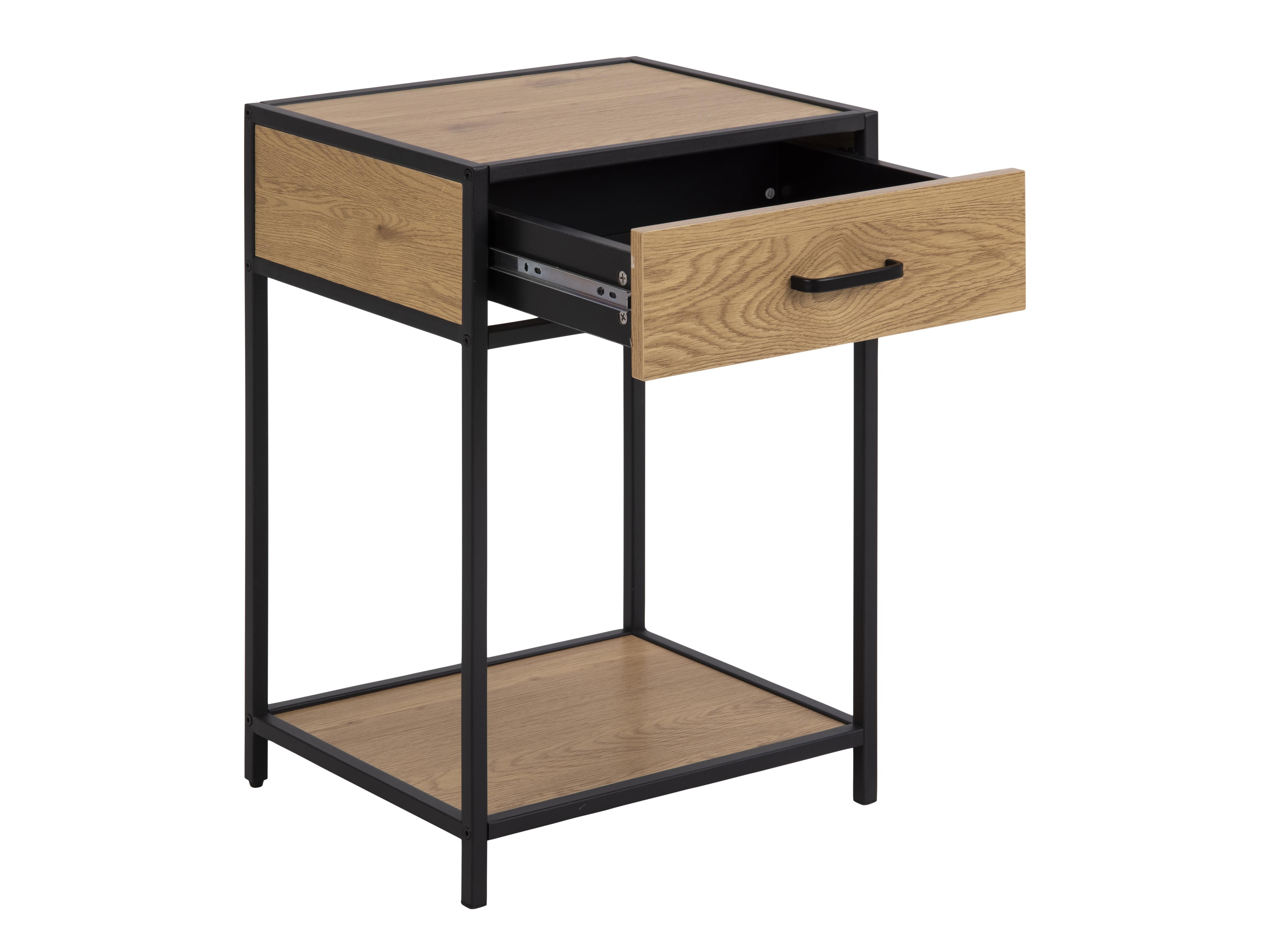 Mesa de cabeceira Norsica Sevferi 128 (Carvalho selvagem + Preto)