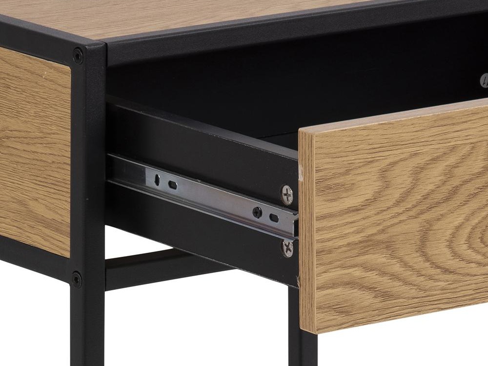 Mesa de cabeceira Norsica Sevferi 128 (Carvalho selvagem + Preto)