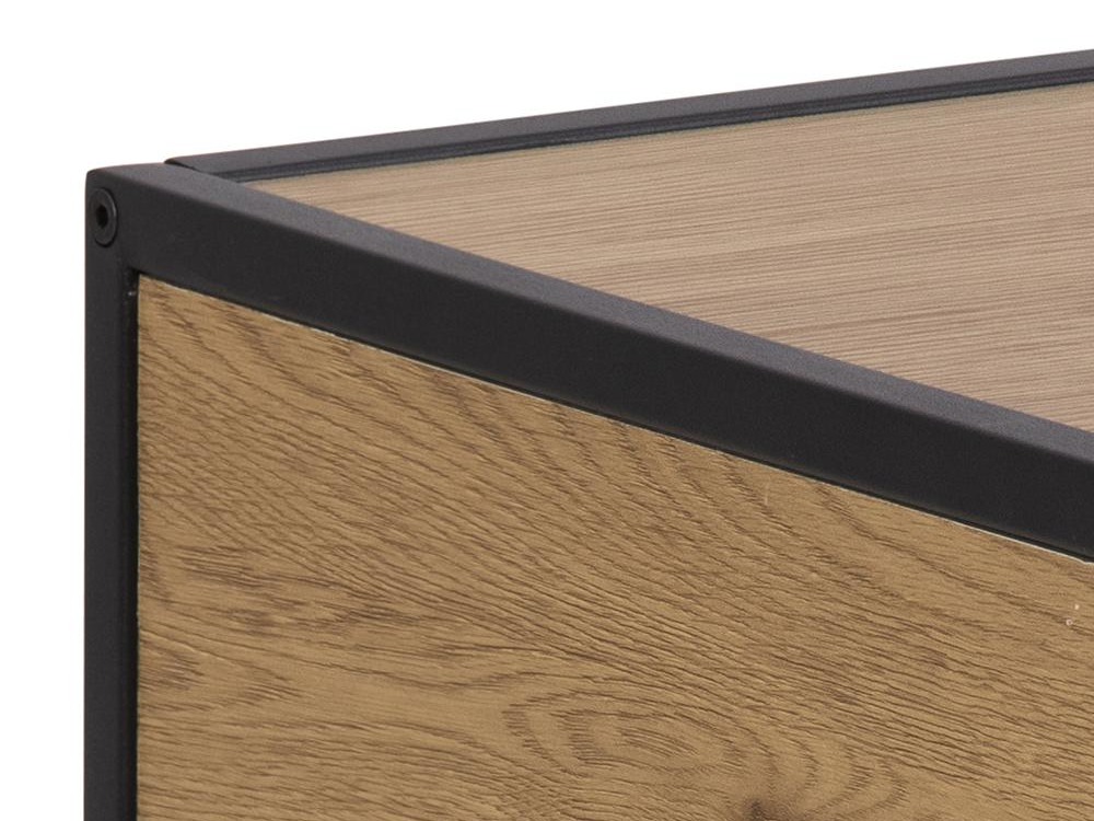 Mesa de cabeceira Norsica Sevferi 128 (Carvalho selvagem + Preto)