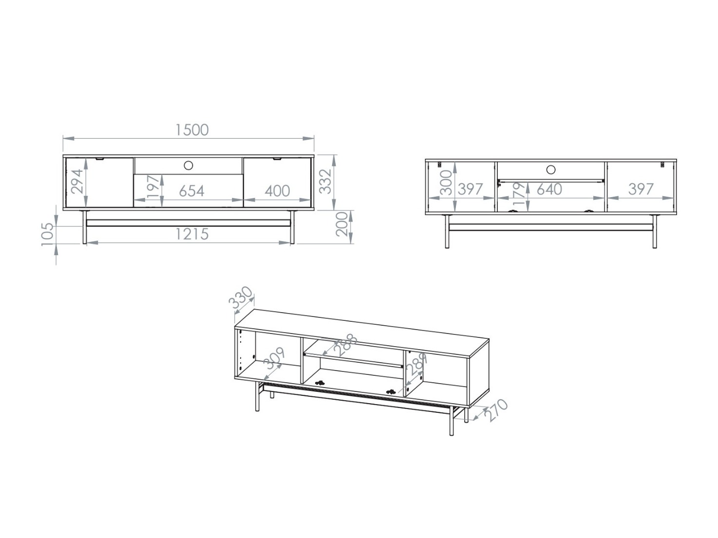 Móvel de TV Morsero 108