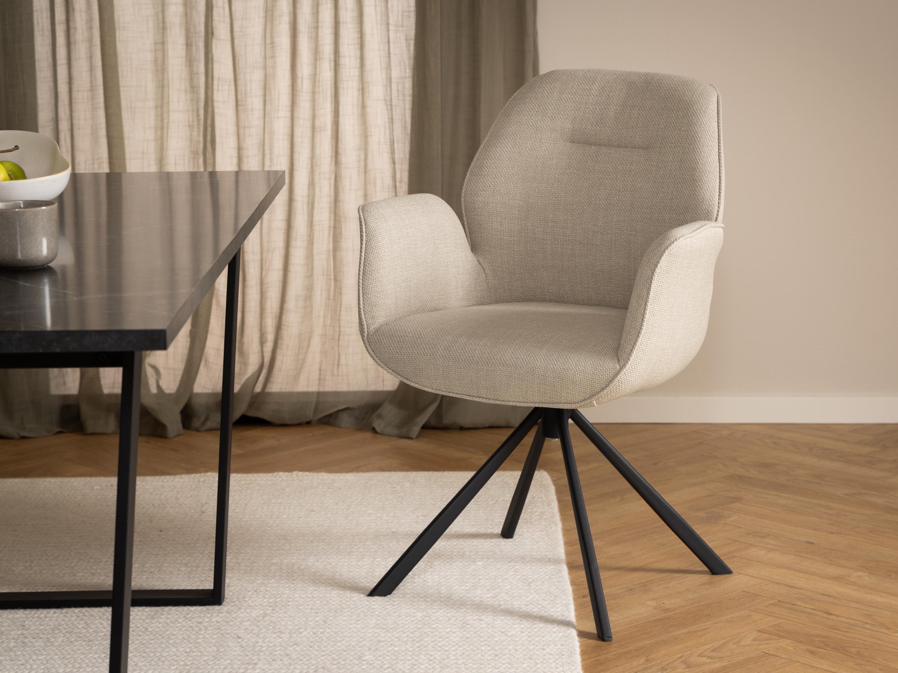 Cadeira Norsica 392 (Bege + Preto)