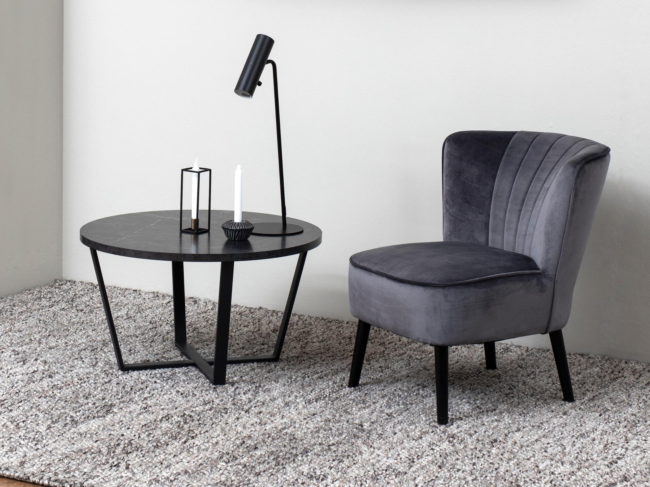 Mesa de centro Norsica 321 (Mármore preto + Preto)