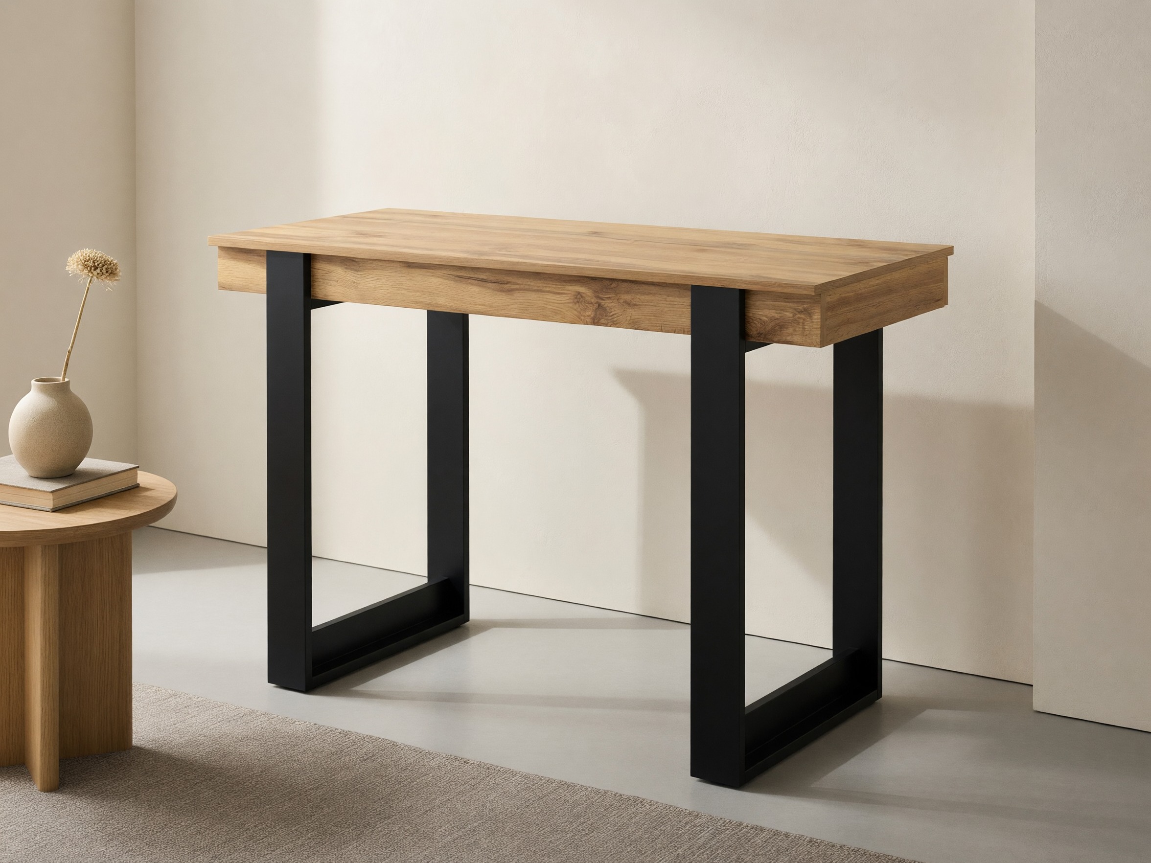 Mesa de escritório Denton 609 (Carvalho + Preto)