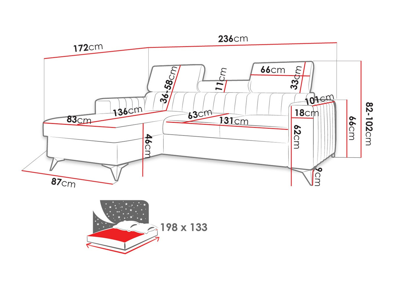 Sofá de canto SP6738