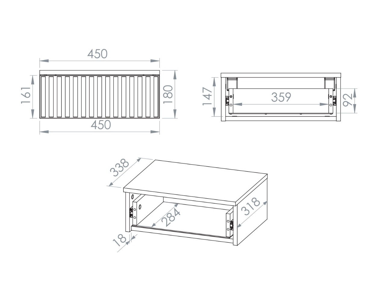 Mesa de cabeceira Marmeli 131