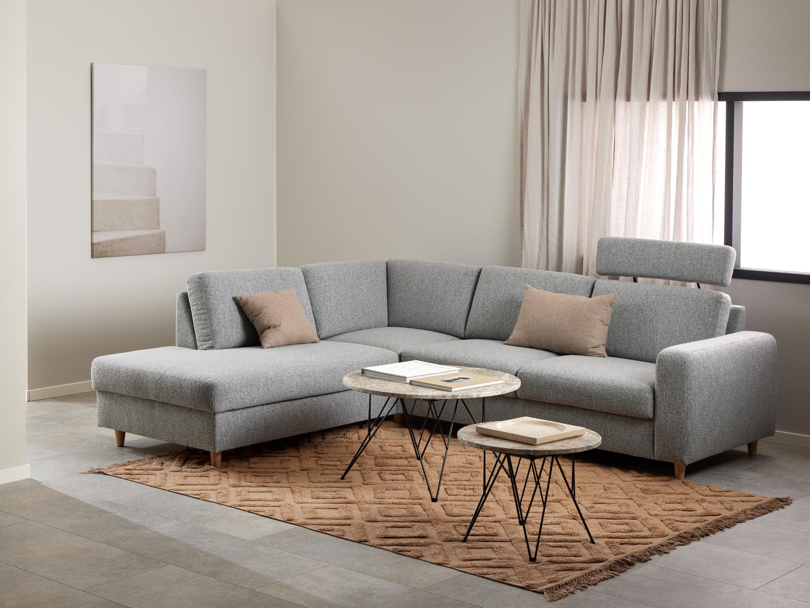 Mesa de centro Norsica 819 (Cinzento + Preto)