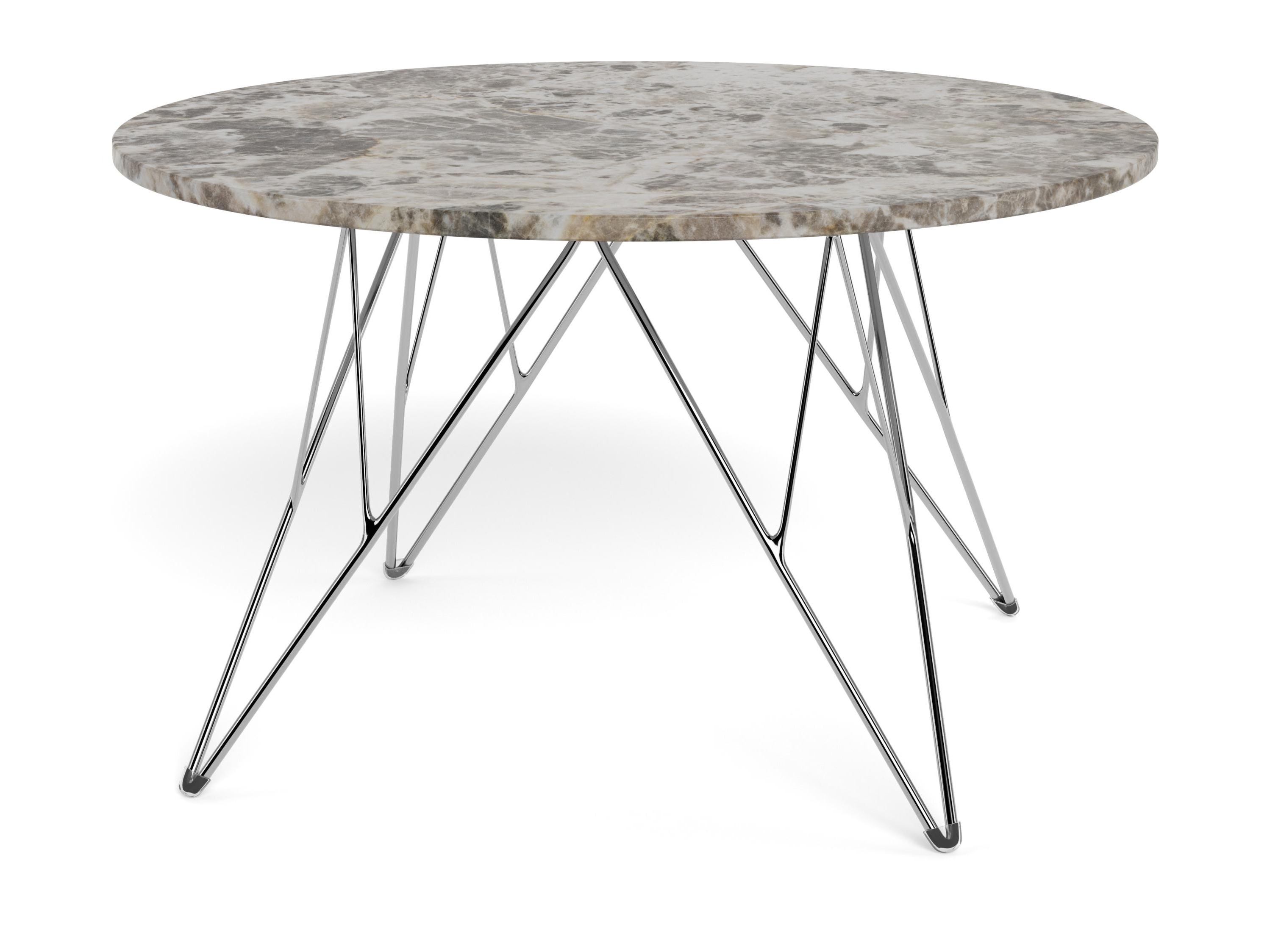 Mesa de centro Norsica 820 (Cinzento + Prateado)