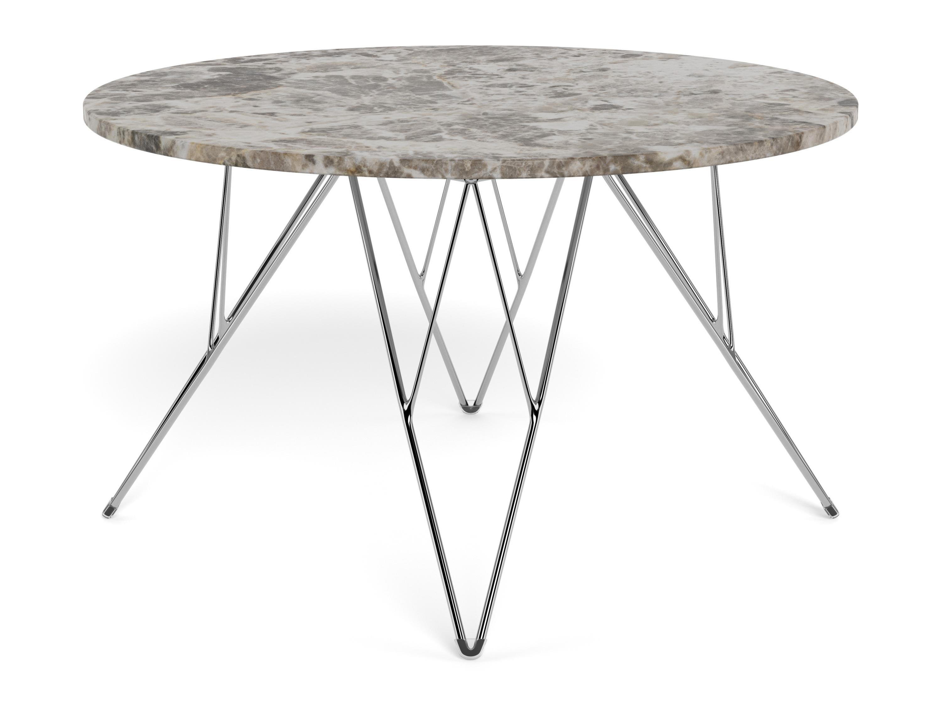 Mesa de centro Norsica 820 (Cinzento + Prateado)