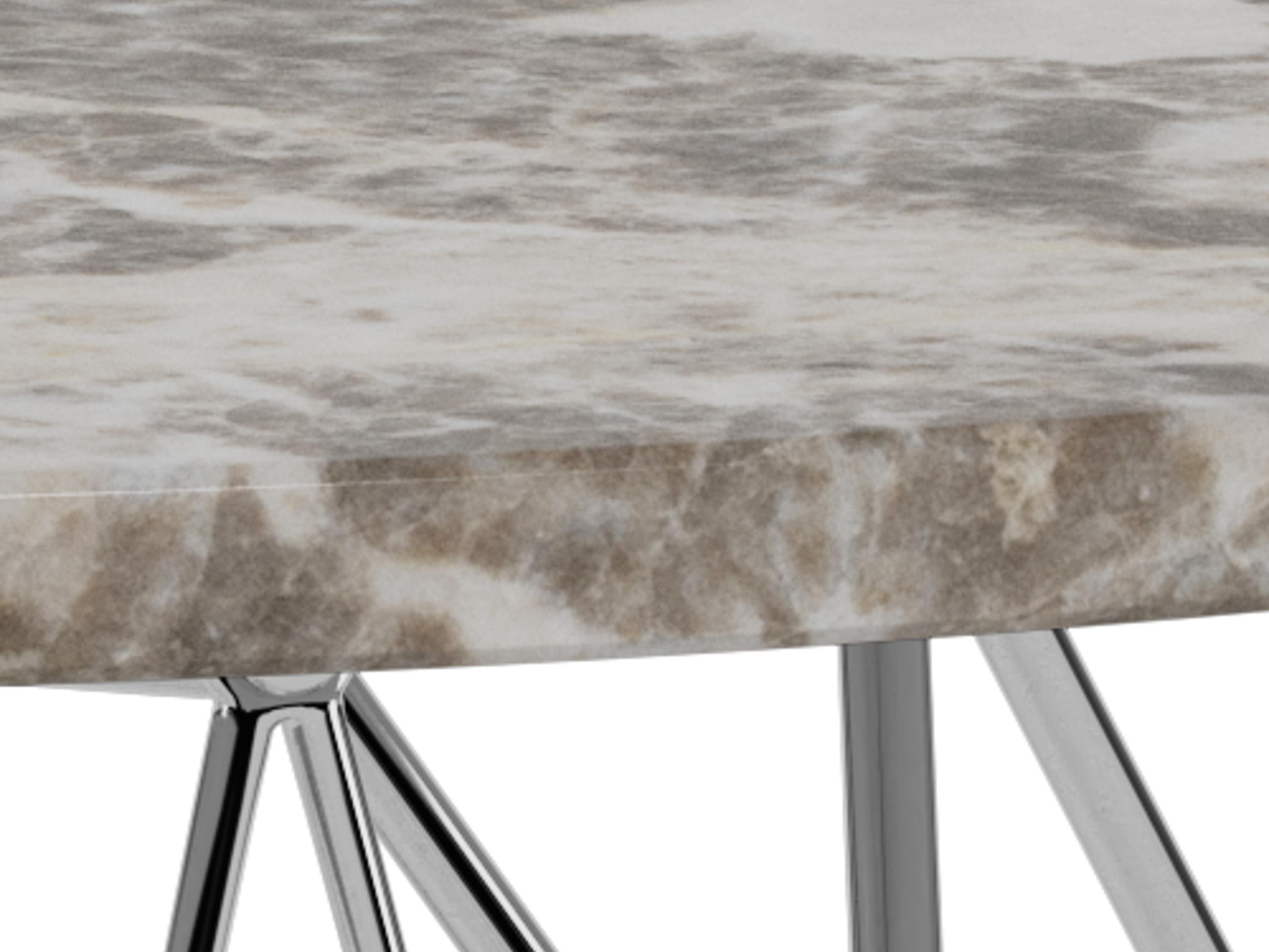 Mesa de centro Norsica 820 (Cinzento + Prateado)