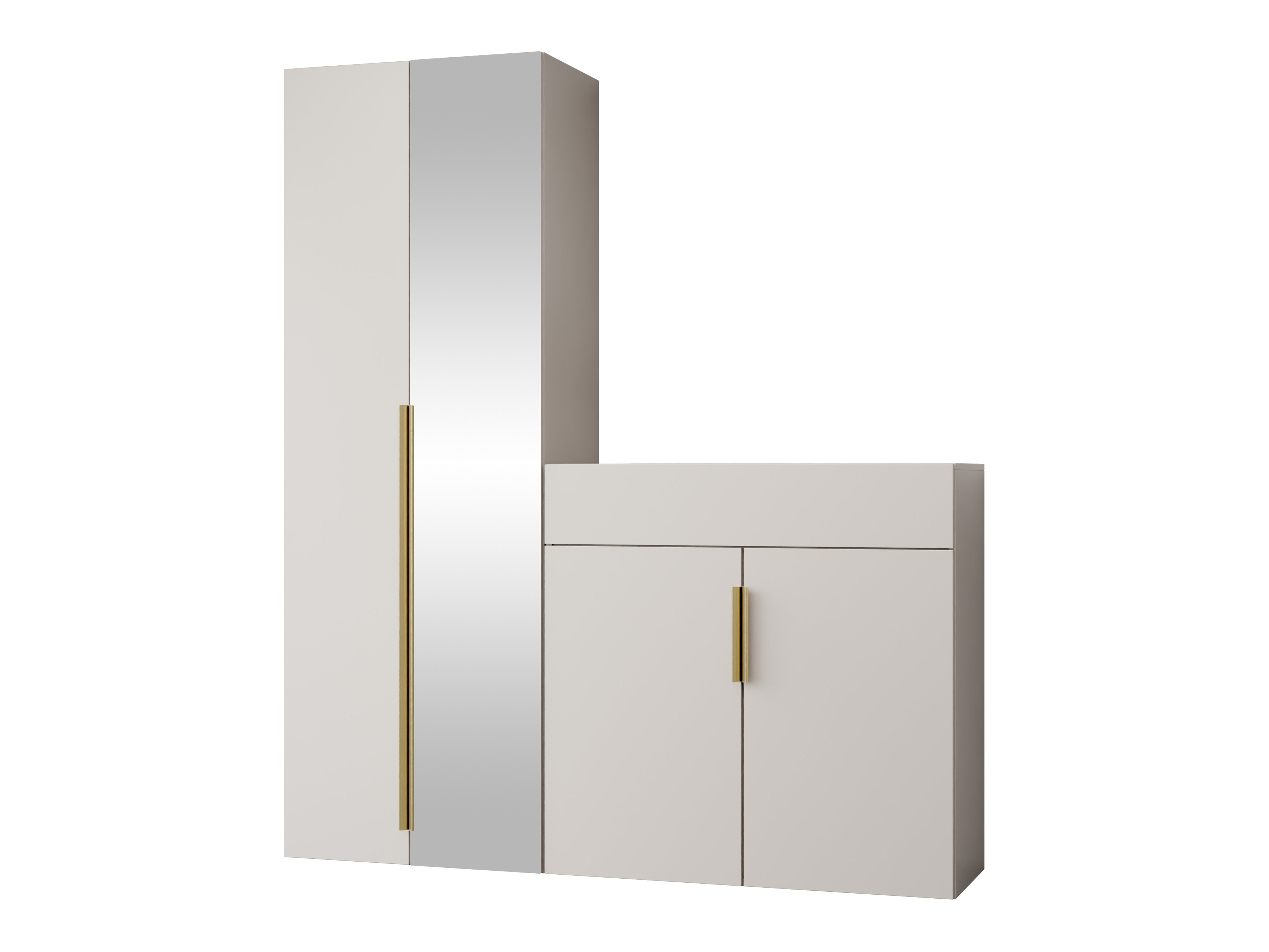 Conjunto para corredor Comfivo 581 (Bege + Dourado)