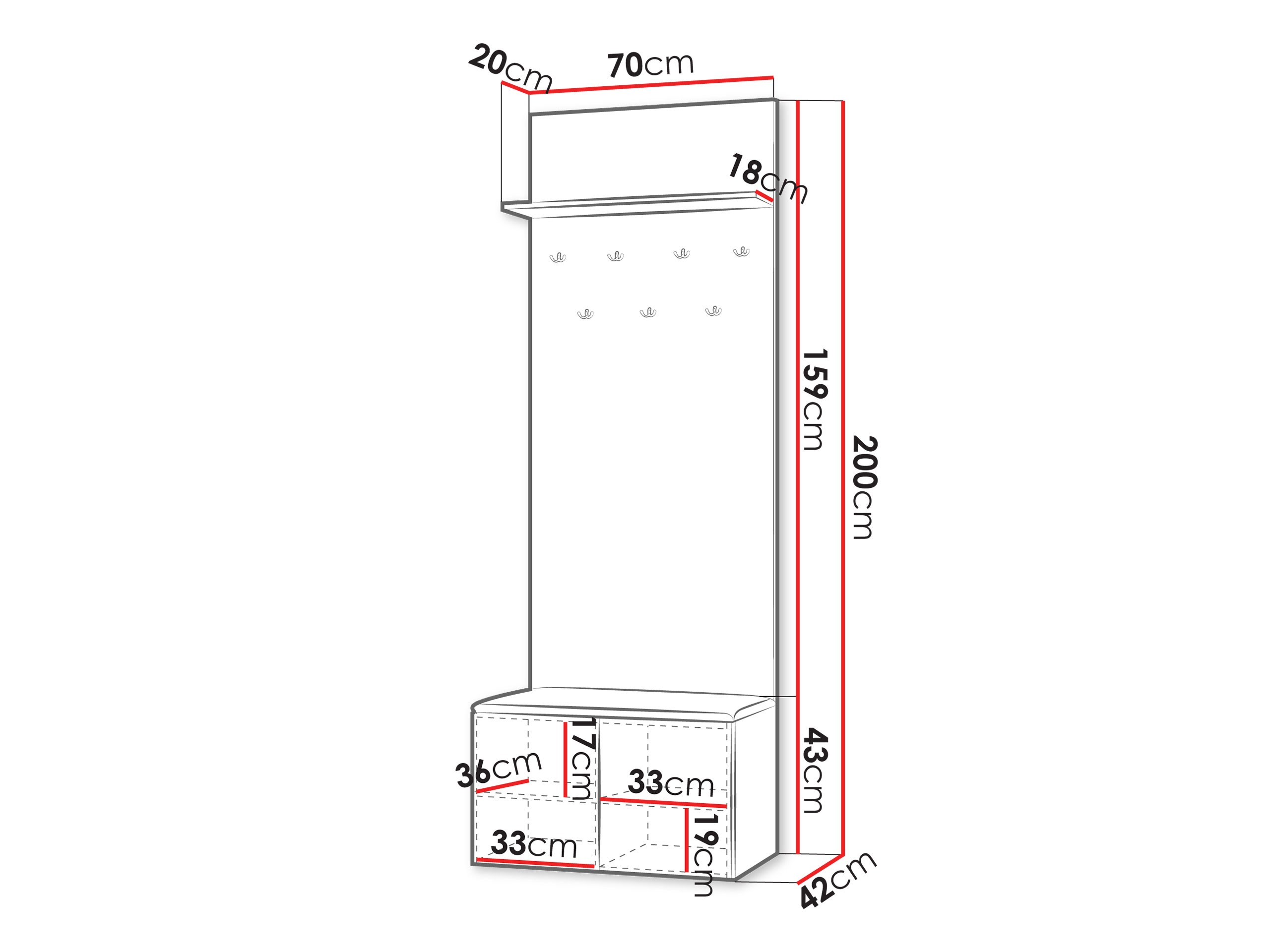 Conjunto para corredor Comfivo Auditor (Bege)