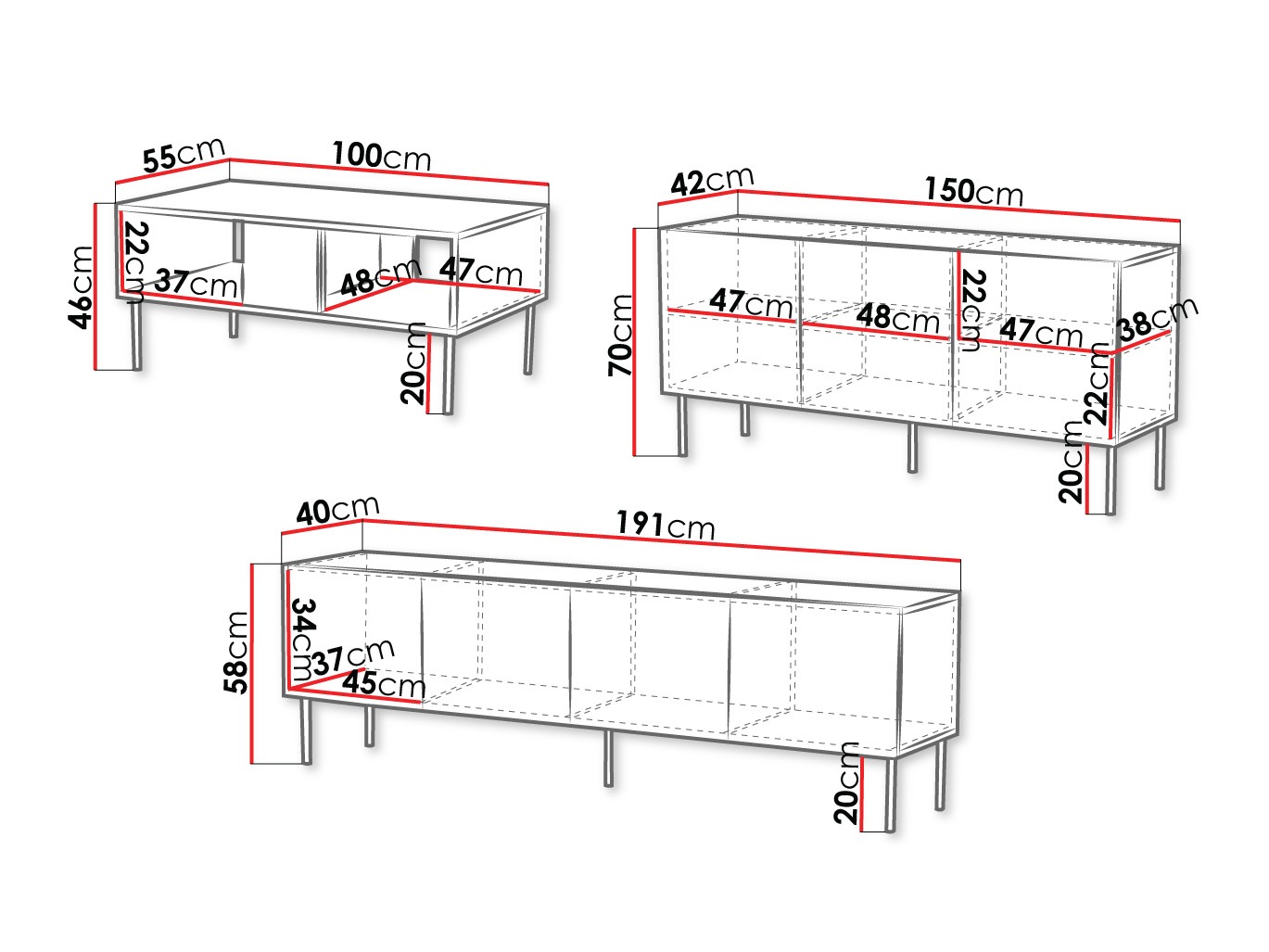 Conjunto para sala de estar Doctrina I