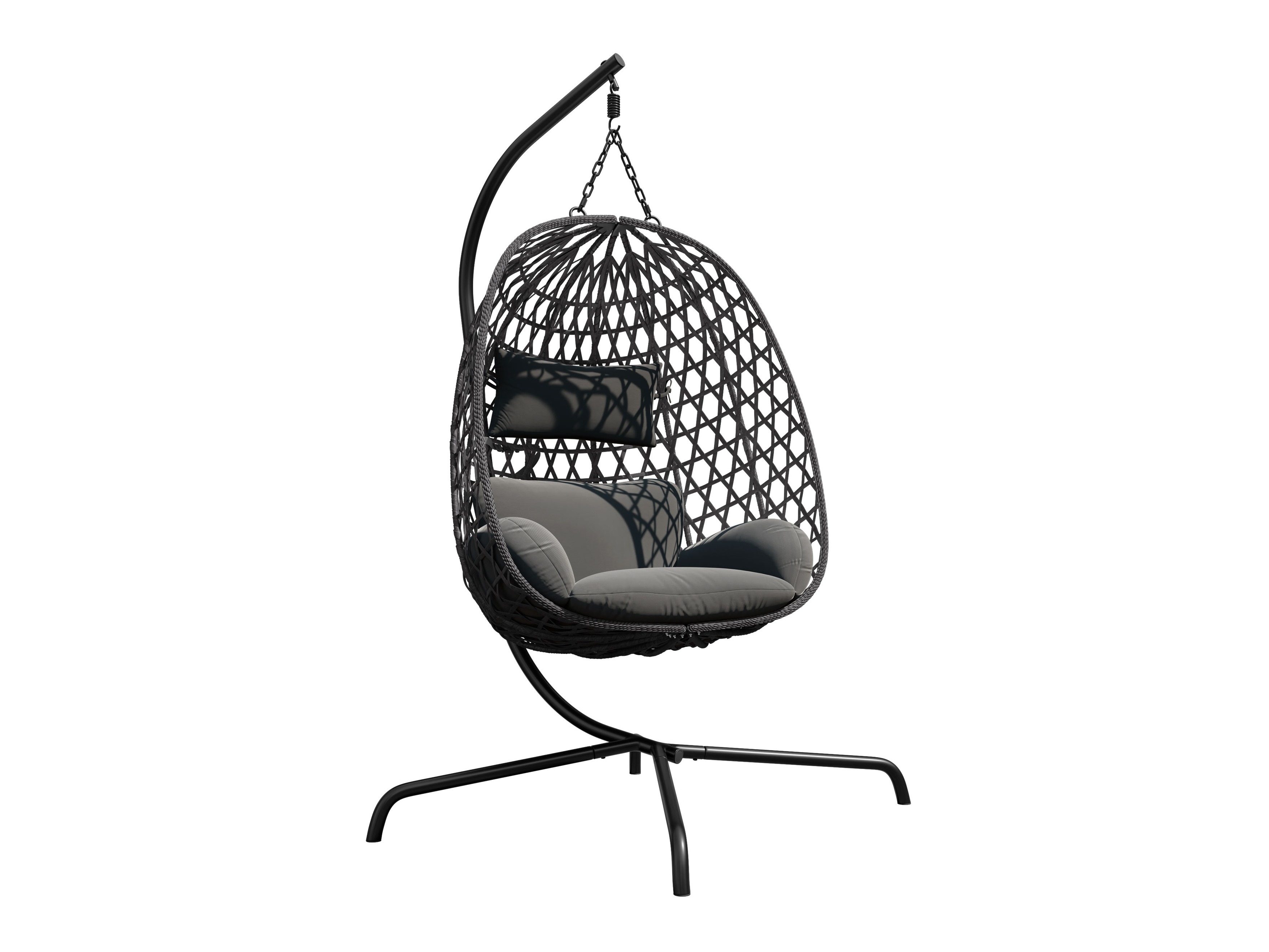 Cadeira suspensa Magistra (Cinzento escuro + Preto)