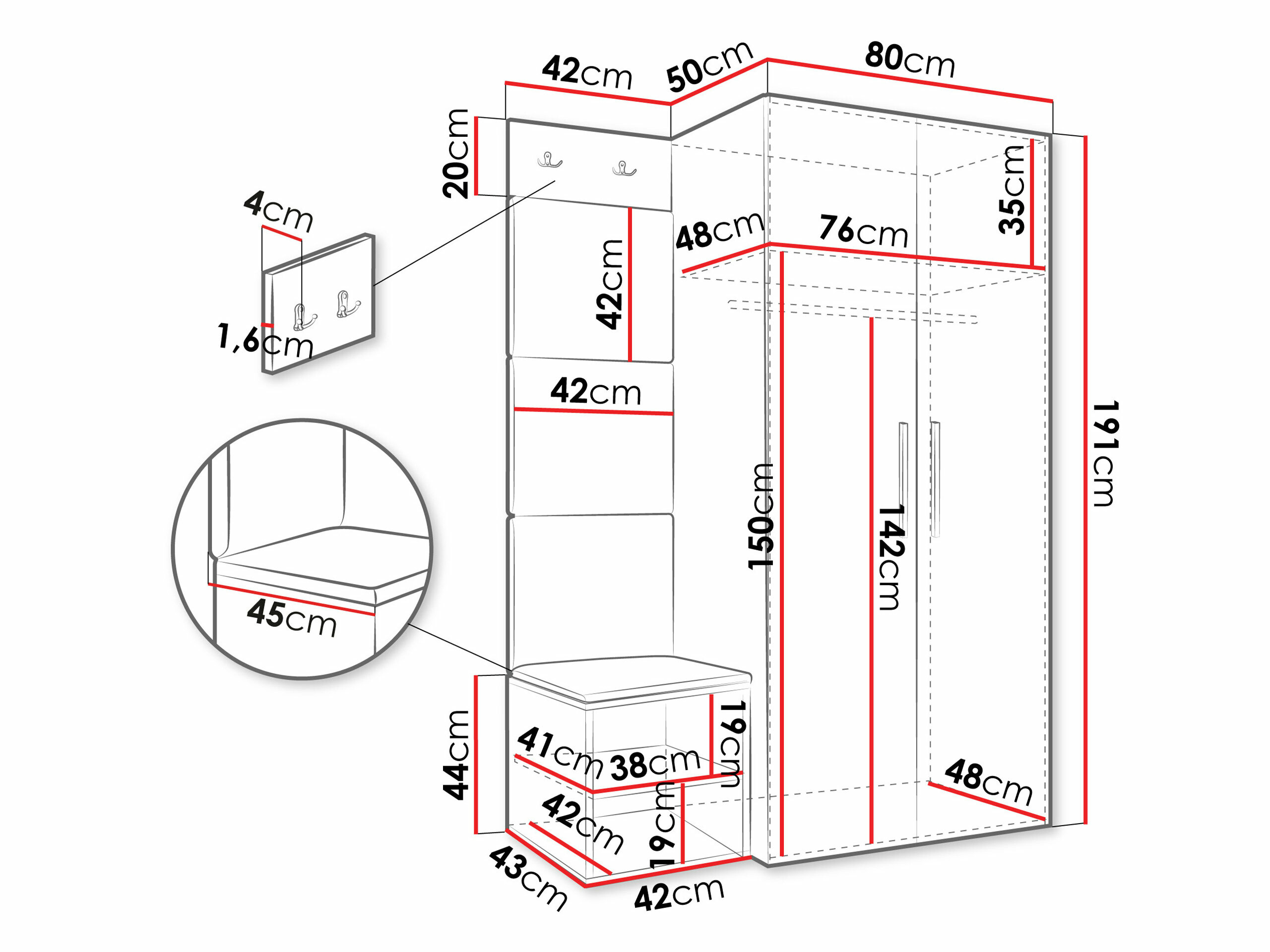 Conjunto para corredor SP6764