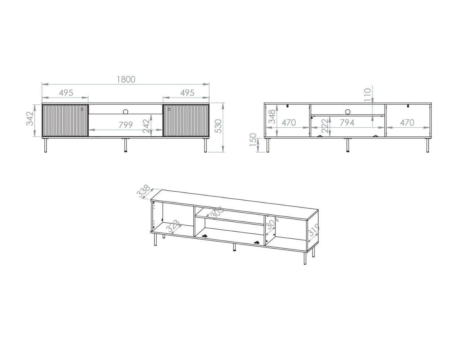 Conjunto para sala de estar Marmeli 135
