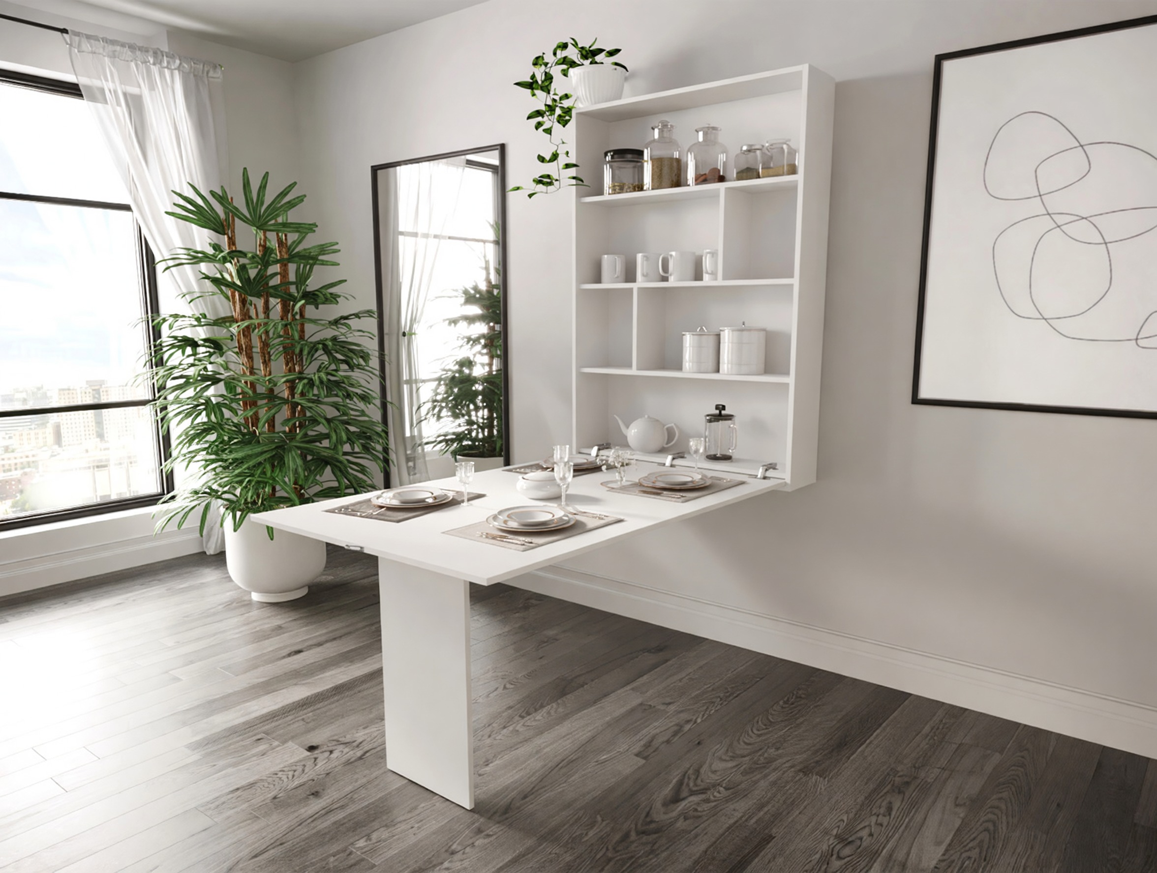 Mesa dobrável Pinis III (Branco)