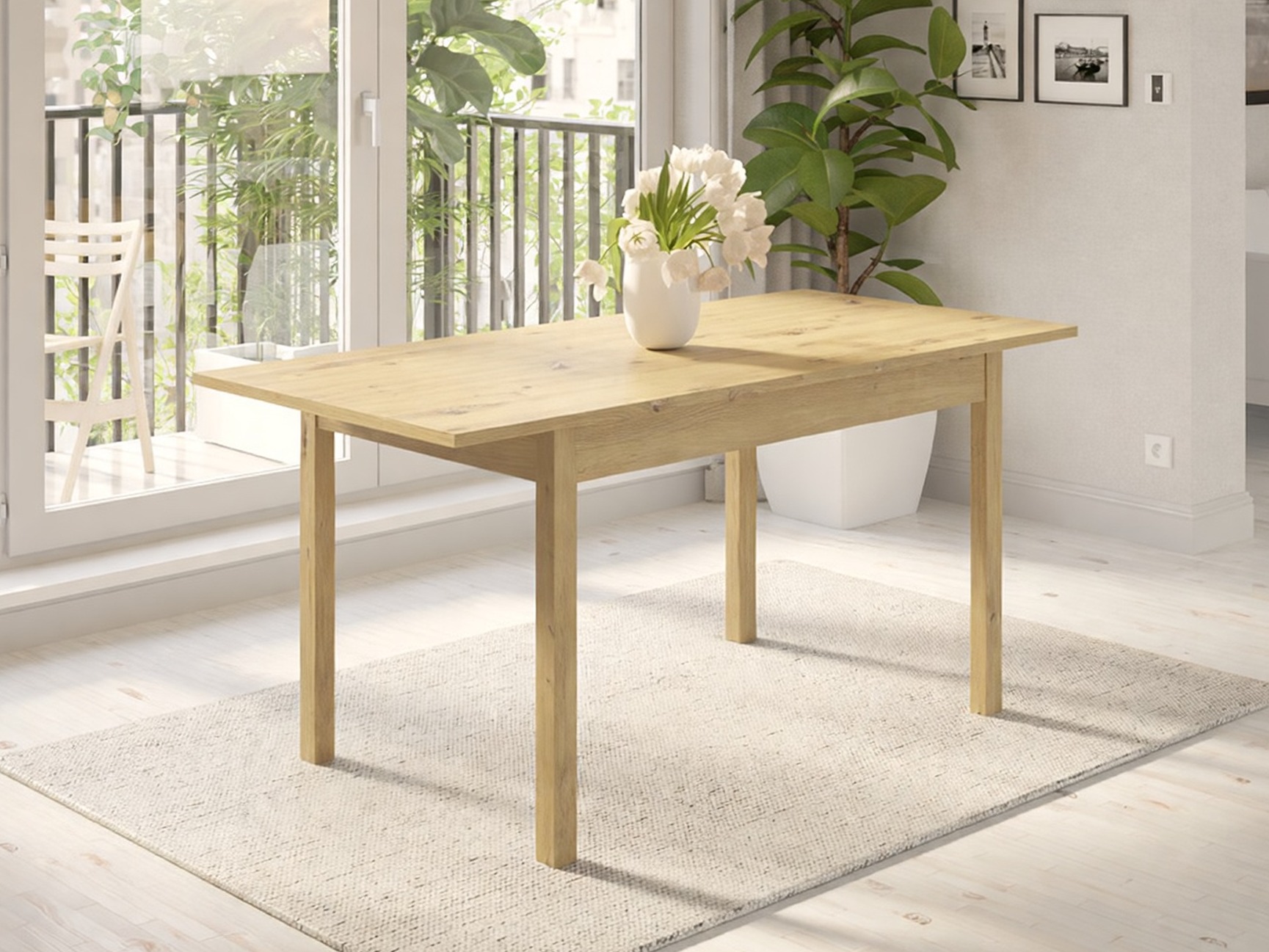 Mesa Bristol 220 (Carvalho Artisan)