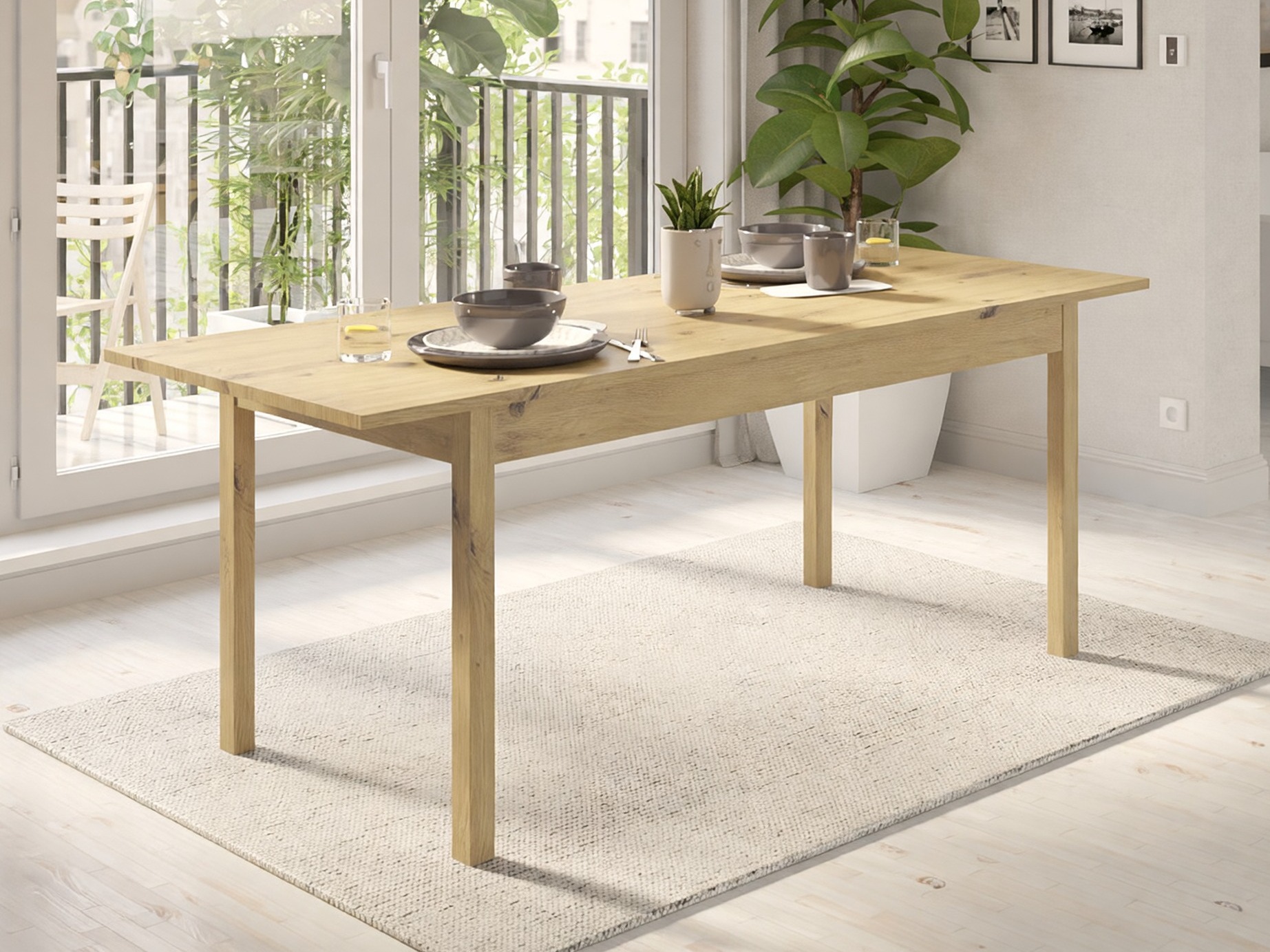 Mesa Bristol 221 (Carvalho Artisan)