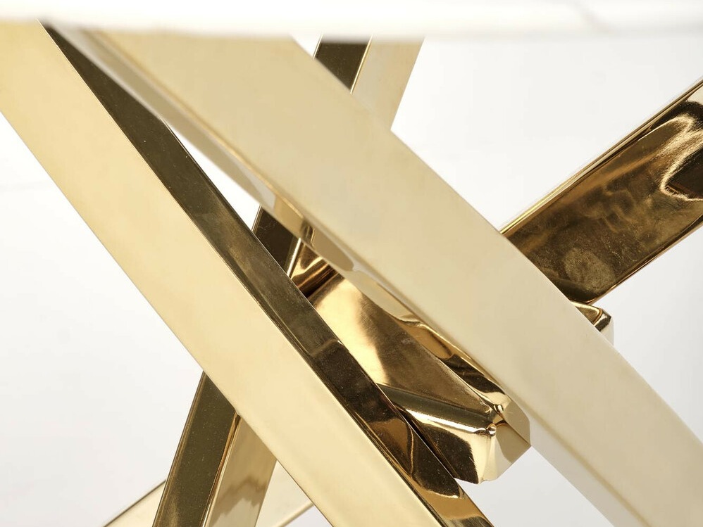 Mesa Houston 1538 (Dourado + Marmore branco)