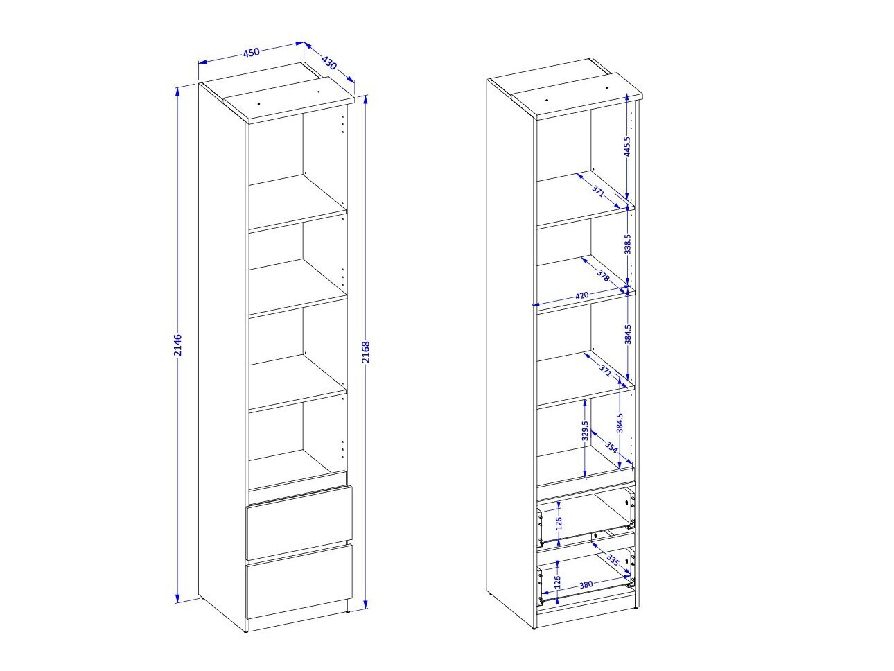 Conjunto para quarto Nolcala 124 (Carvalho + Bege)