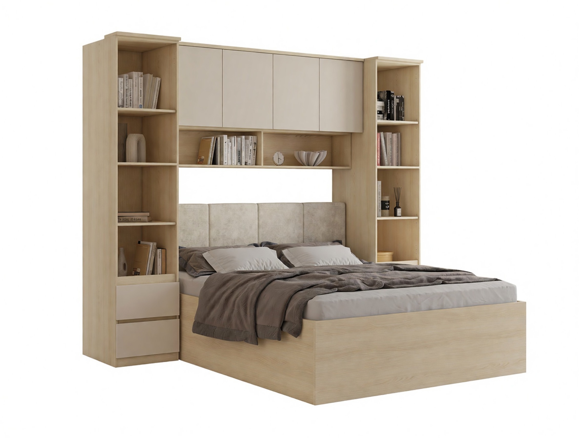Conjunto para quarto Nolcala 124 (Carvalho + Bege)