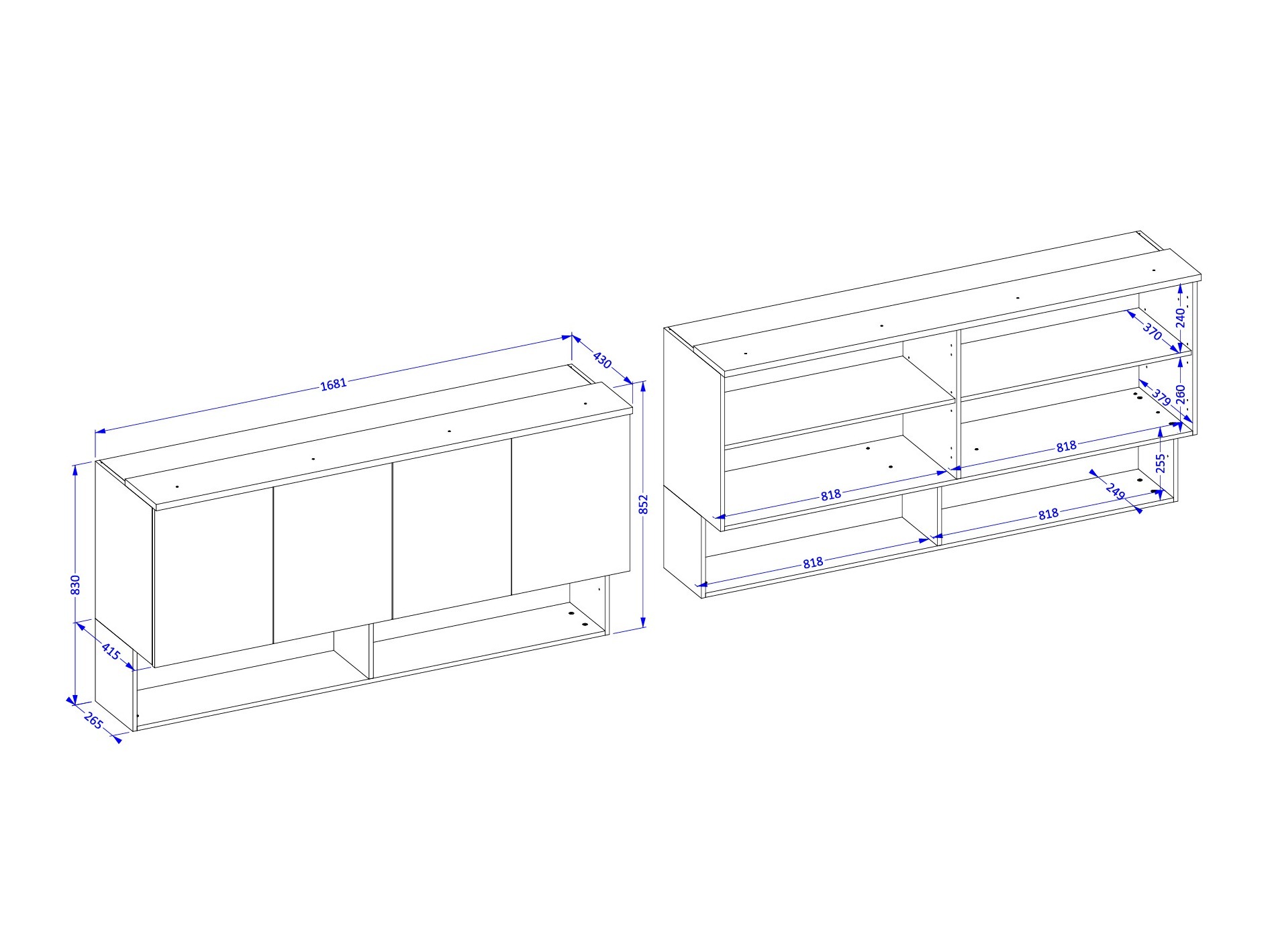 Conjunto para quarto Nolcala 124 (Carvalho + Eucalipto)