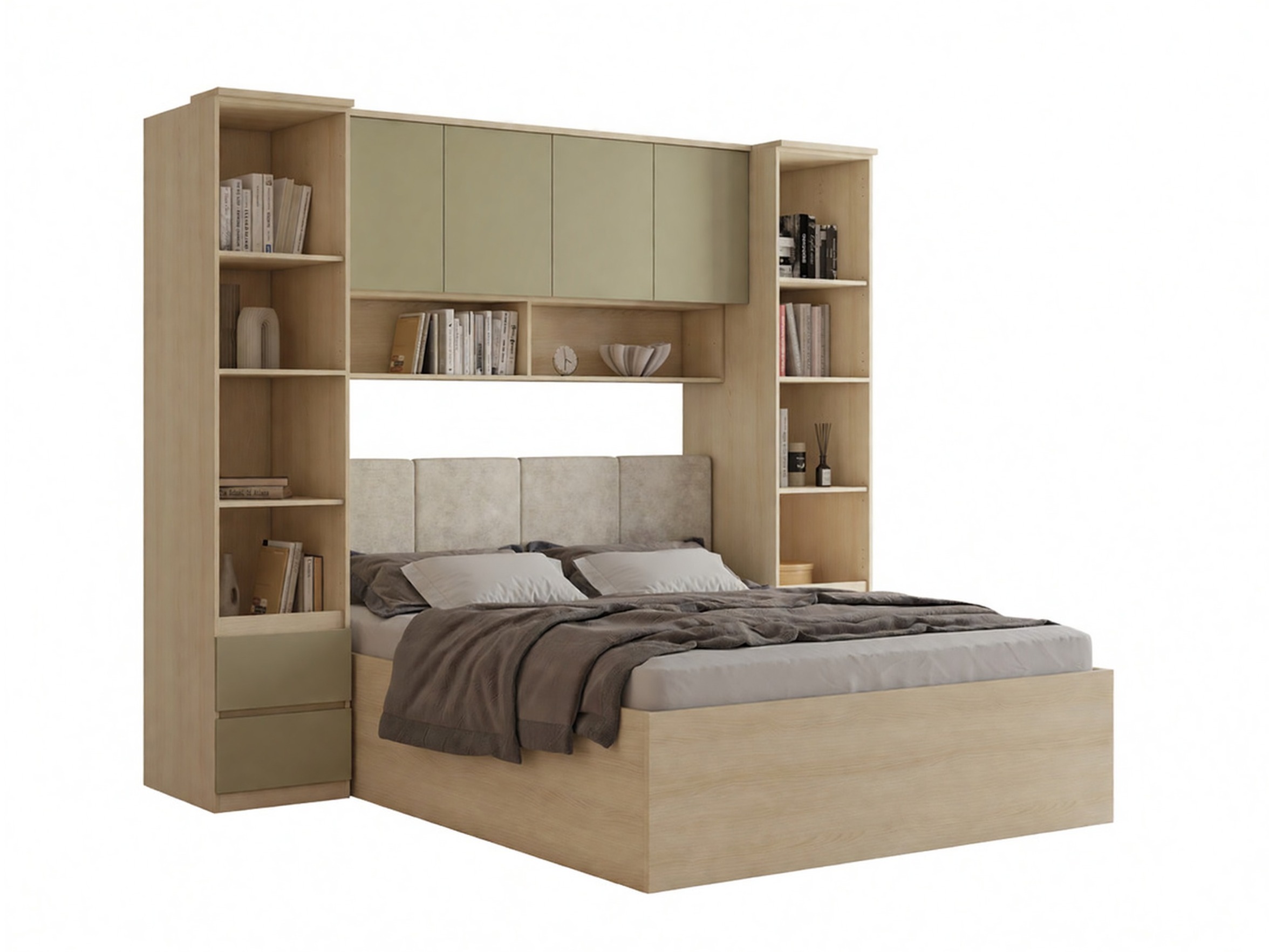 Conjunto para quarto Nolcala 124 (Carvalho + Eucalipto)