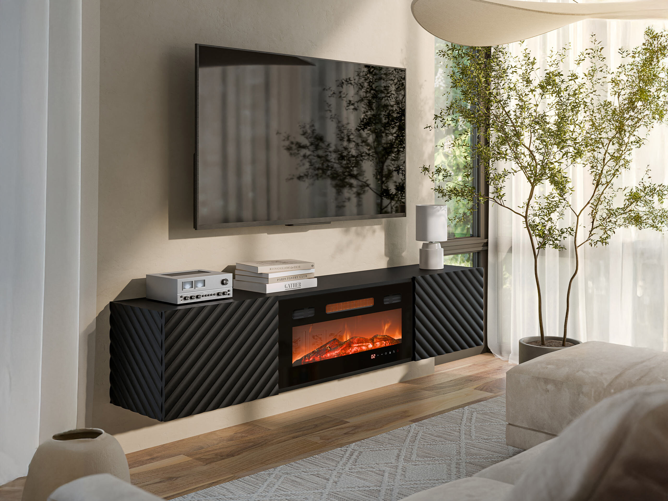 Móvel de TV Charlotte 207 (Preto)