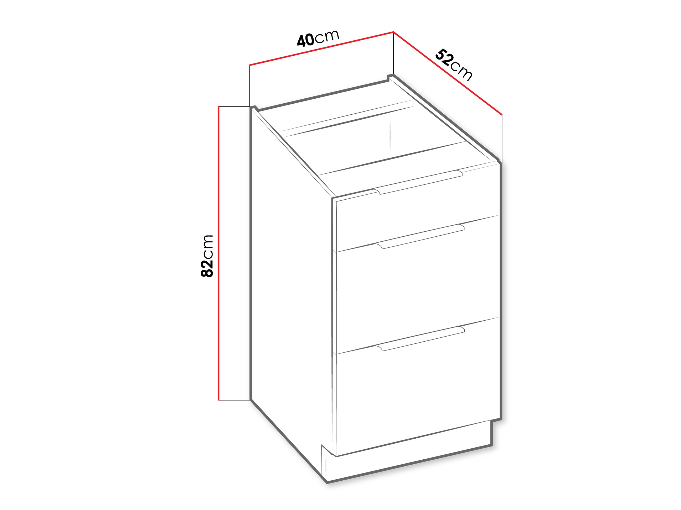 Armário modular com gavetas Sole 115