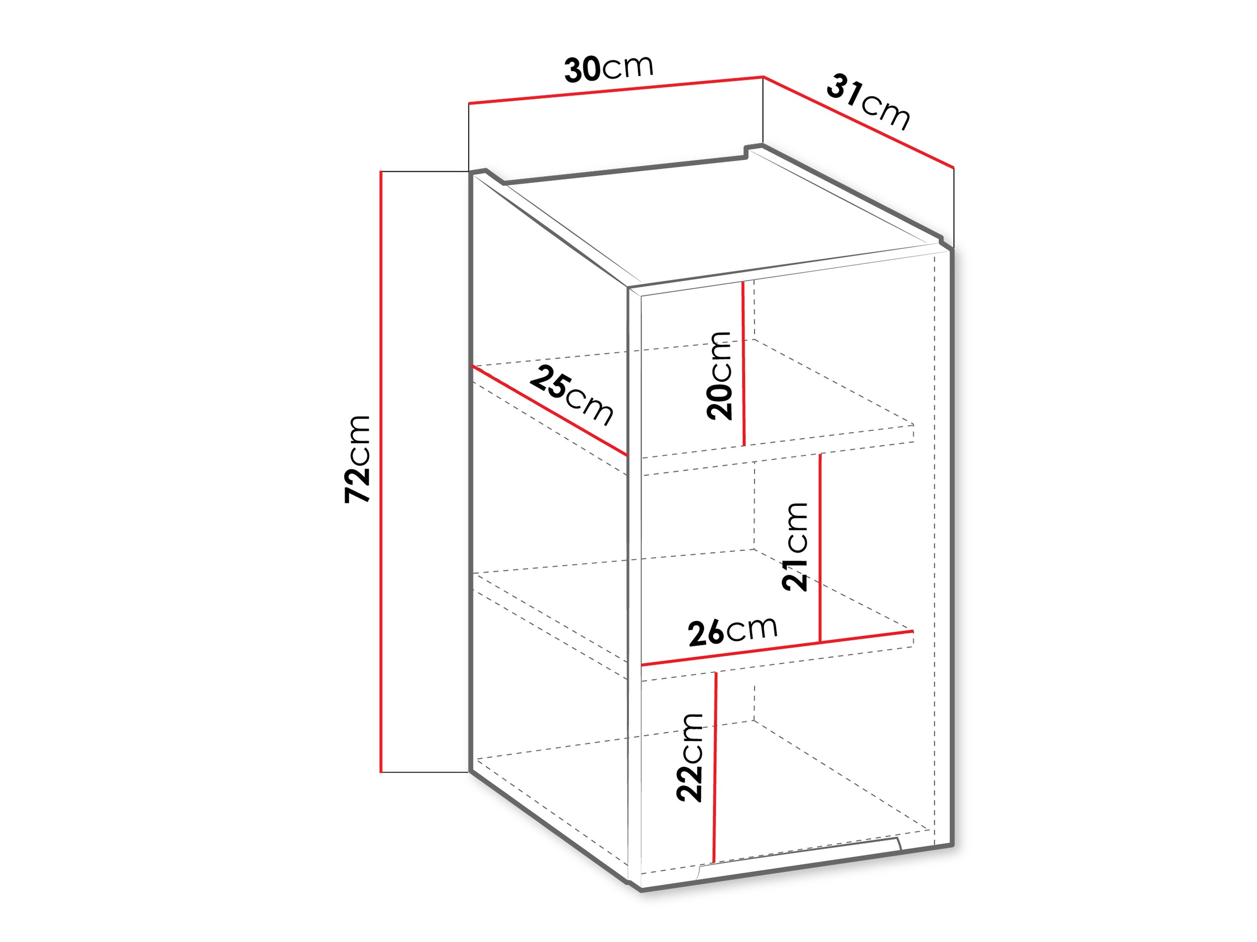 Armário modular suspenso Sole 112