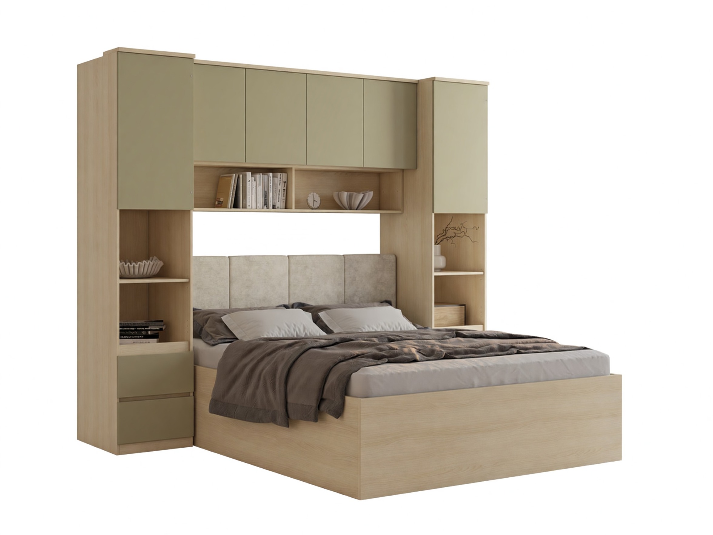 Conjunto para quarto Nolcala 126 (Carvalho + Eucalipto)